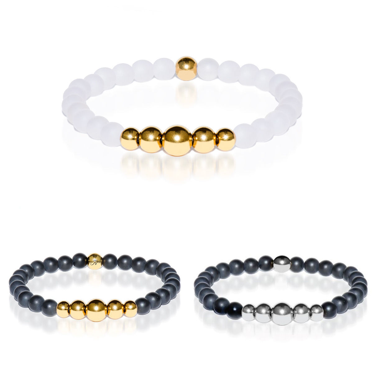 Fashion Men’s Spot Natural Lava Stone Silver Buddha Beaded Charm Bracelet