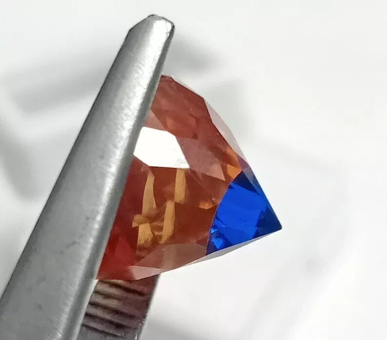 20-22 Ct Pitambari Sapphire Cushion Natural Bi-Color Certified Loose Gemstone