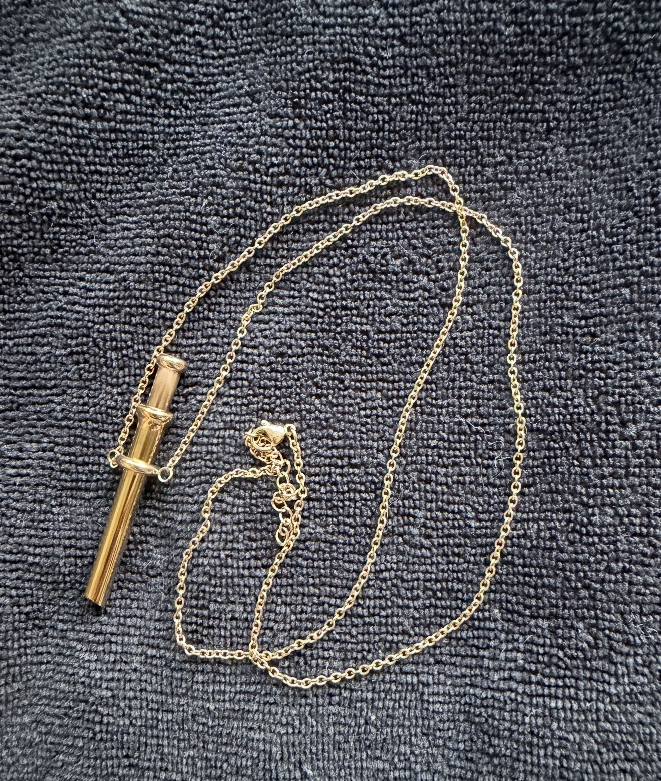 Incognito Bump Straw Pendant Necklace Snuff Tool Jewelry SNOGO Clone Gold
