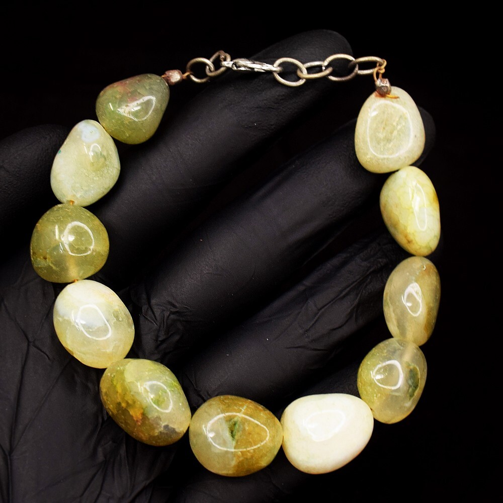 Precious Green Aventurine 218.00 Cts Beaded Beautiful Bracelet VK 11 E604