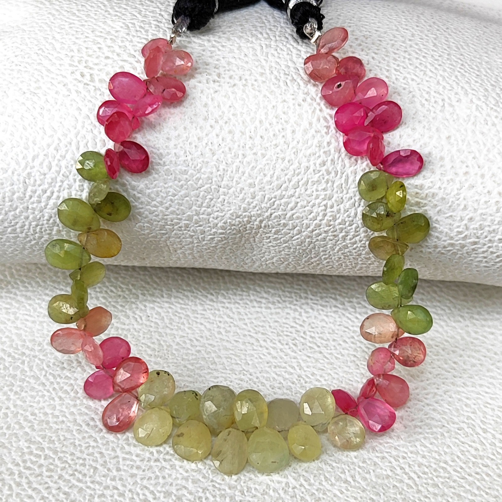Natural Multicolor Sapphire Pear Faceted Beads 7″ Strand 7×5-10x7mm Sri Lanka