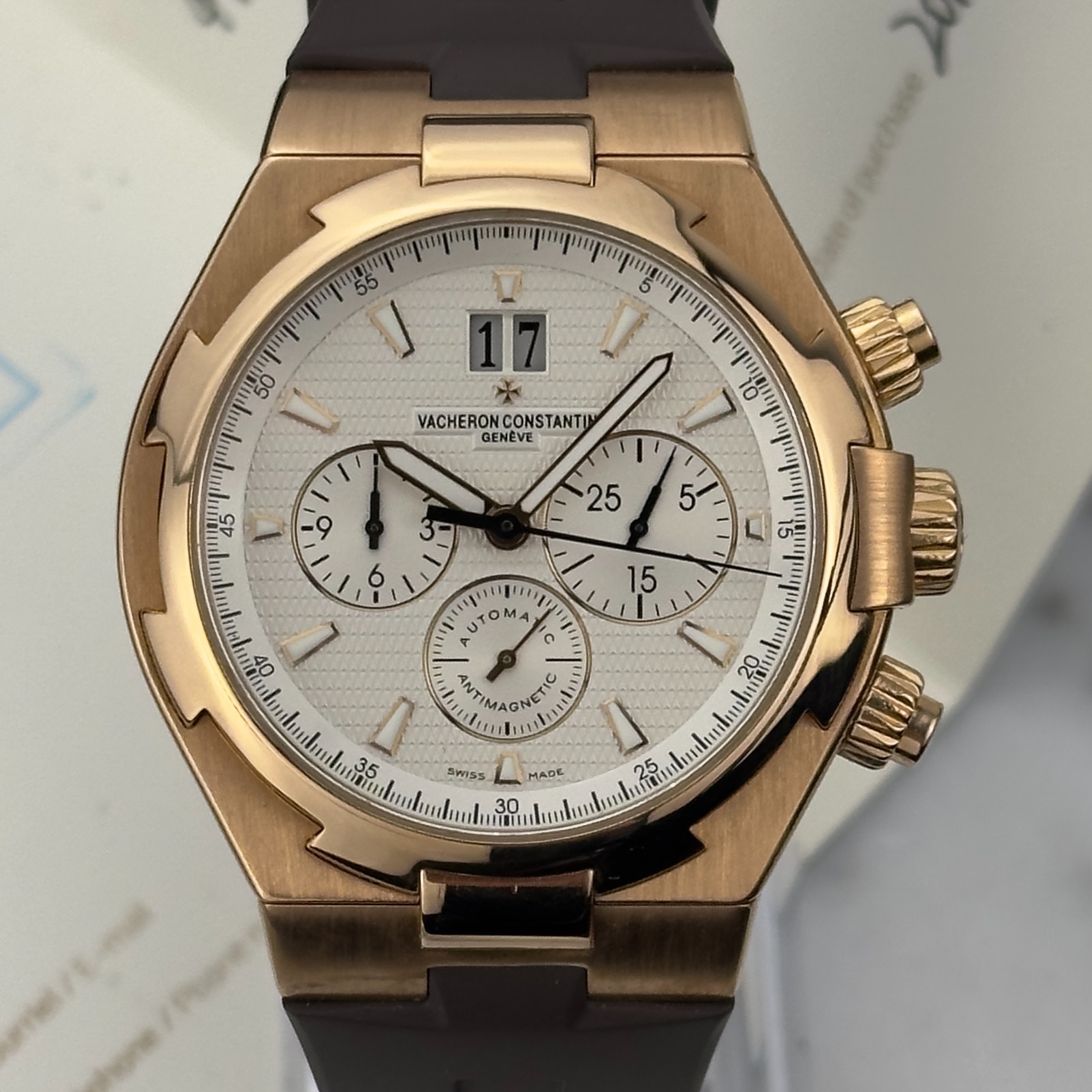 2013 Vacheron Constantin Overseas Rose Gold Men’s Watch 49150/000R-9454 Papers