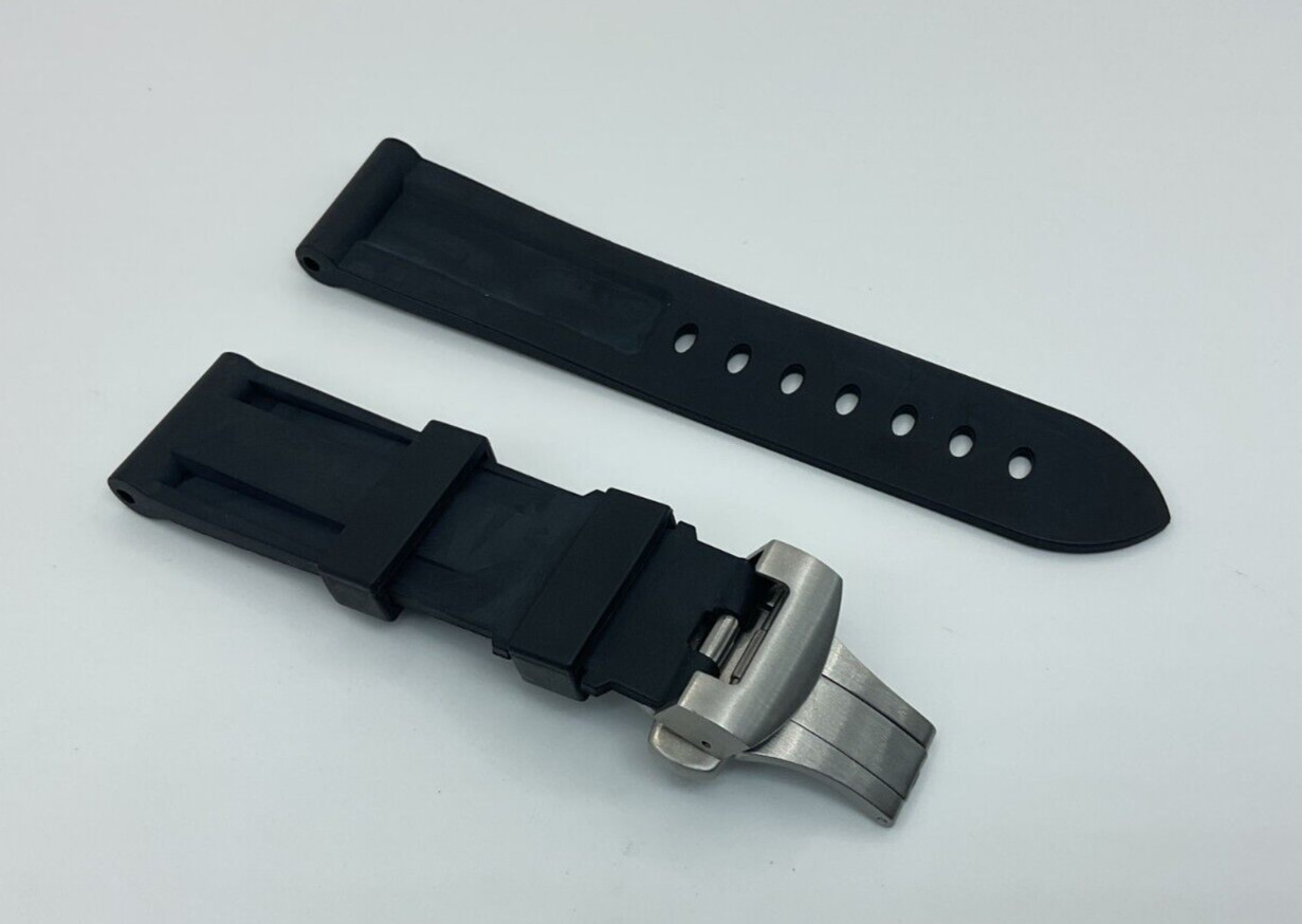 NEW 22MM SILICON RUBBER STRAP BAND BRACELET FOR OFFICINE PANERAI 40MM CASE