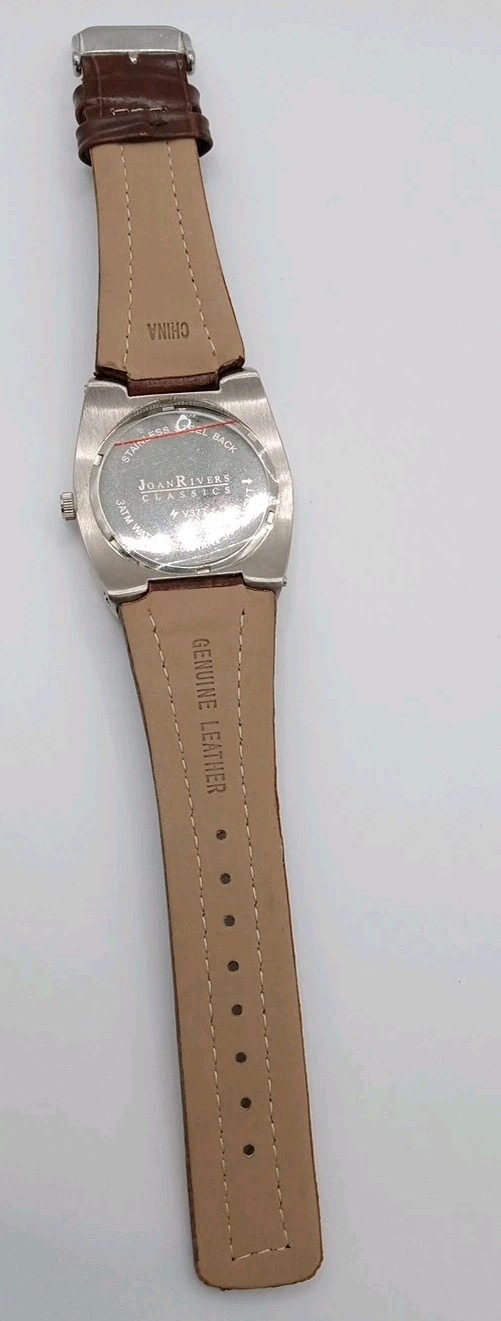 Joan Rivers Stainless Watch V377 Very Nice Needs New Battery