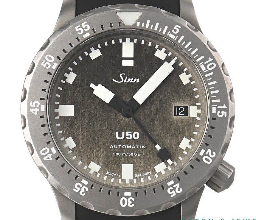 Sinn U50.DS Automatic Watch 41mm Gray Dial Diver Date Limited 1000pcs
