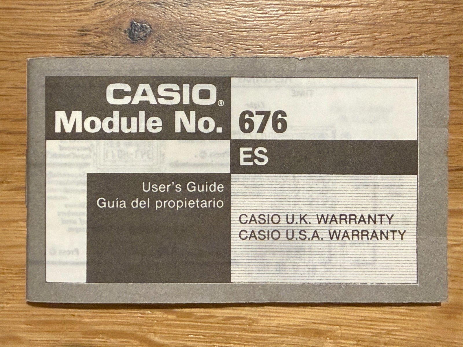 Casio Data Bank Module No. 676 Vintage 80’s Owners Manual User Guide OEM DBC-62