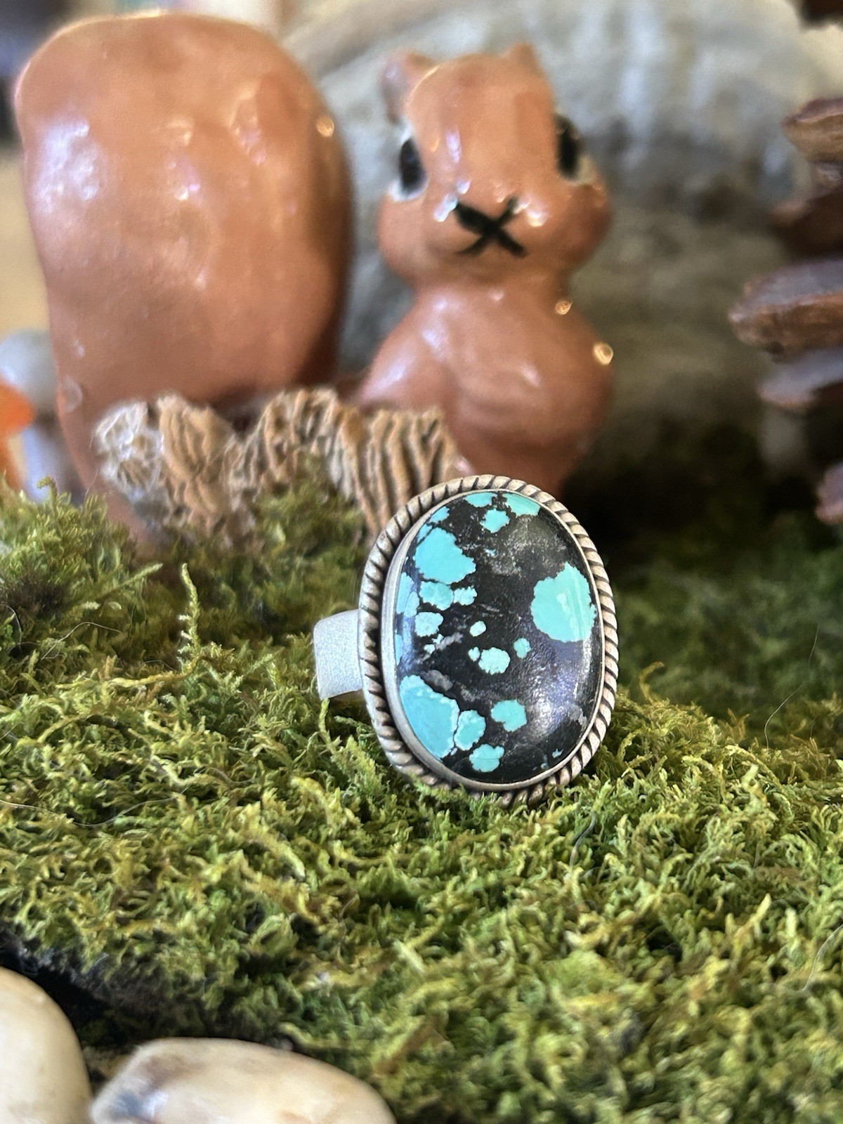 925 Sterling Hubei Turquoise Ring