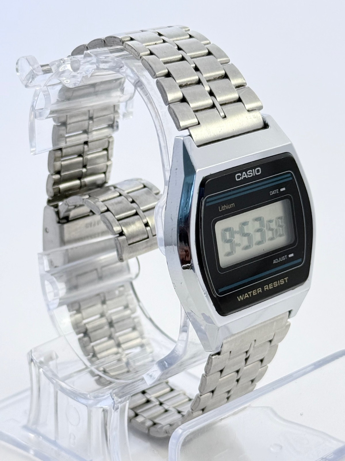 Rare Silver Stainless Steel Casio B‑612W Vintage Digital Watch 1988 Retro Tech