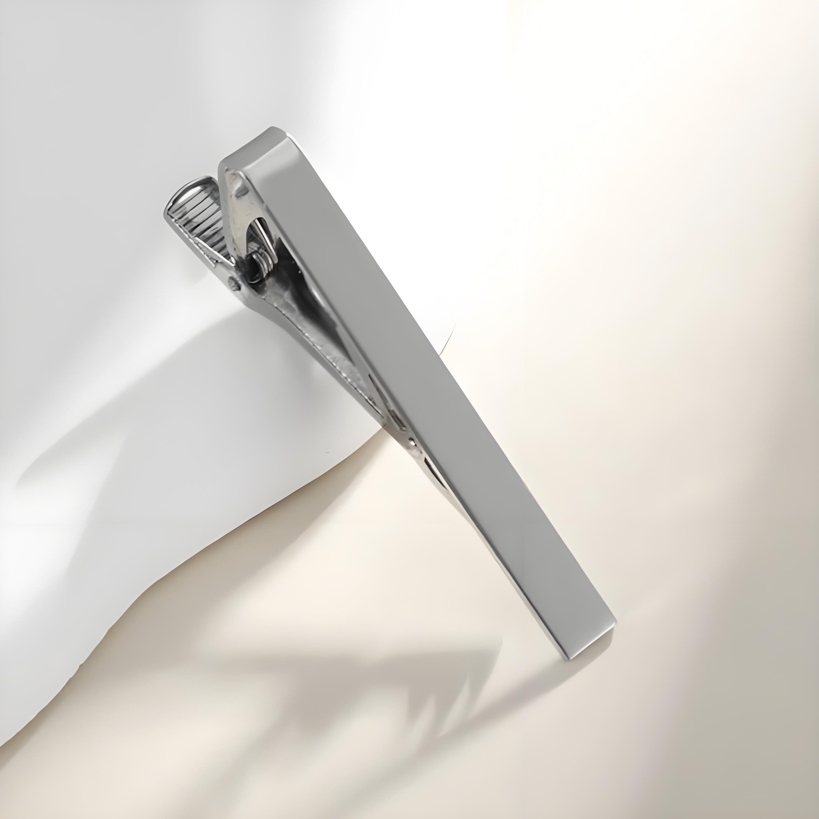 2.2″ Inches Mens Silver Stainless Steel Tie Clip Bar Necktie Silver Clasp Clamp