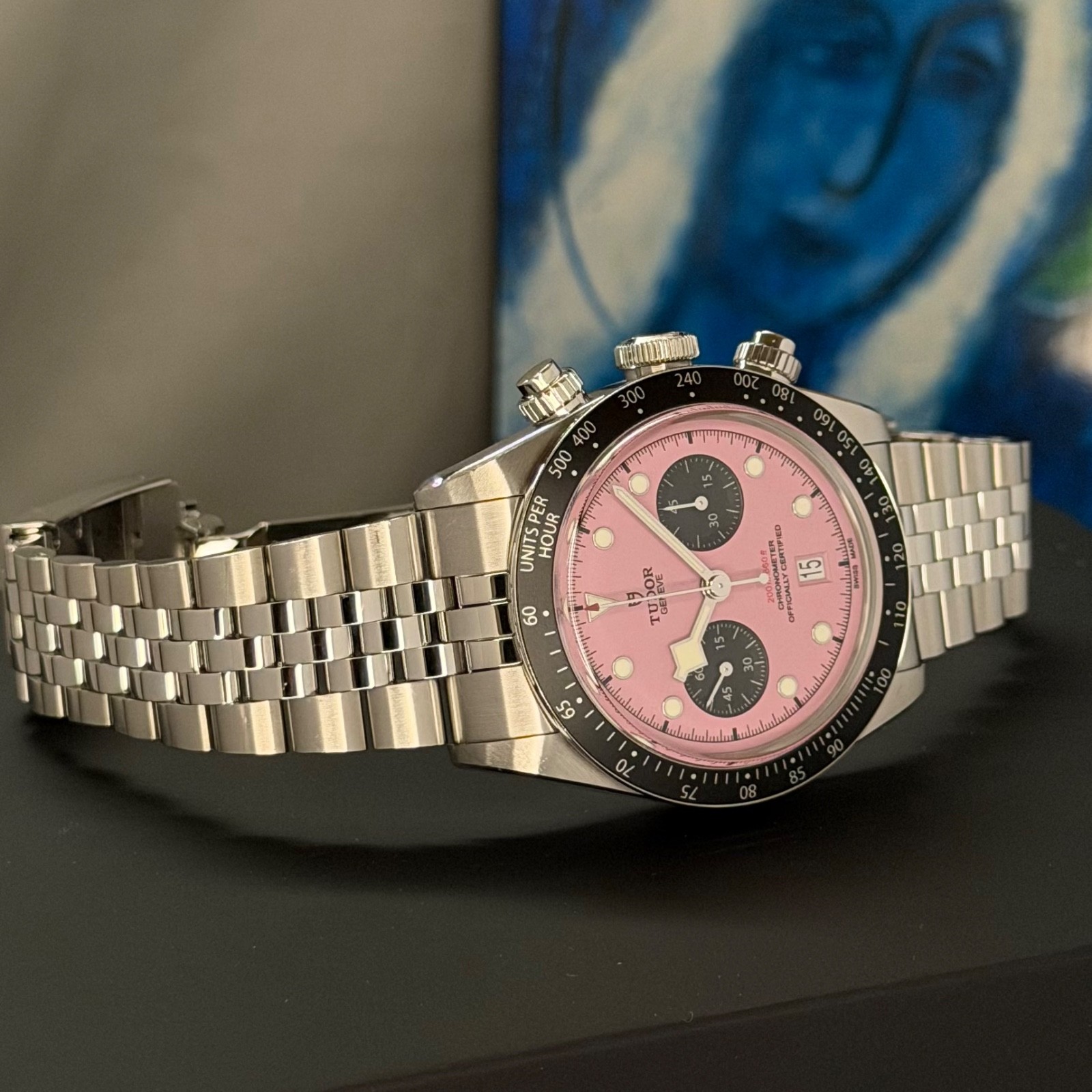 Tudor Black Bay Pink Dial Inter Miami Chrono 2025 Full Set Warranty