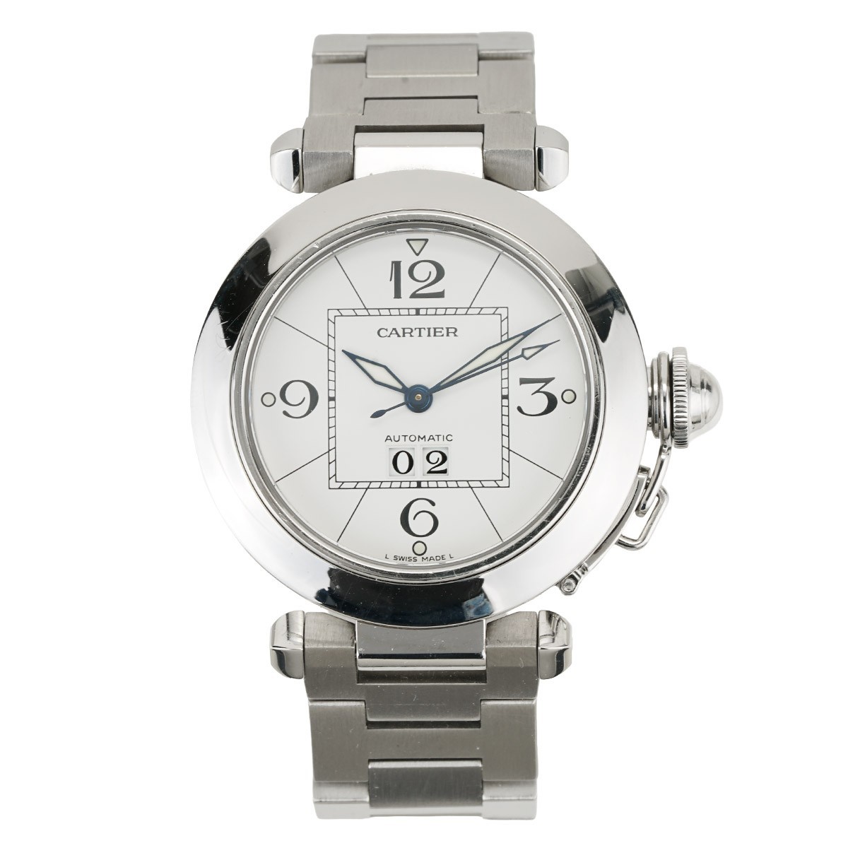 Cartier Pasha C Big Date White Dial W31055M7-2475 Circa 2005 Excellent Condition