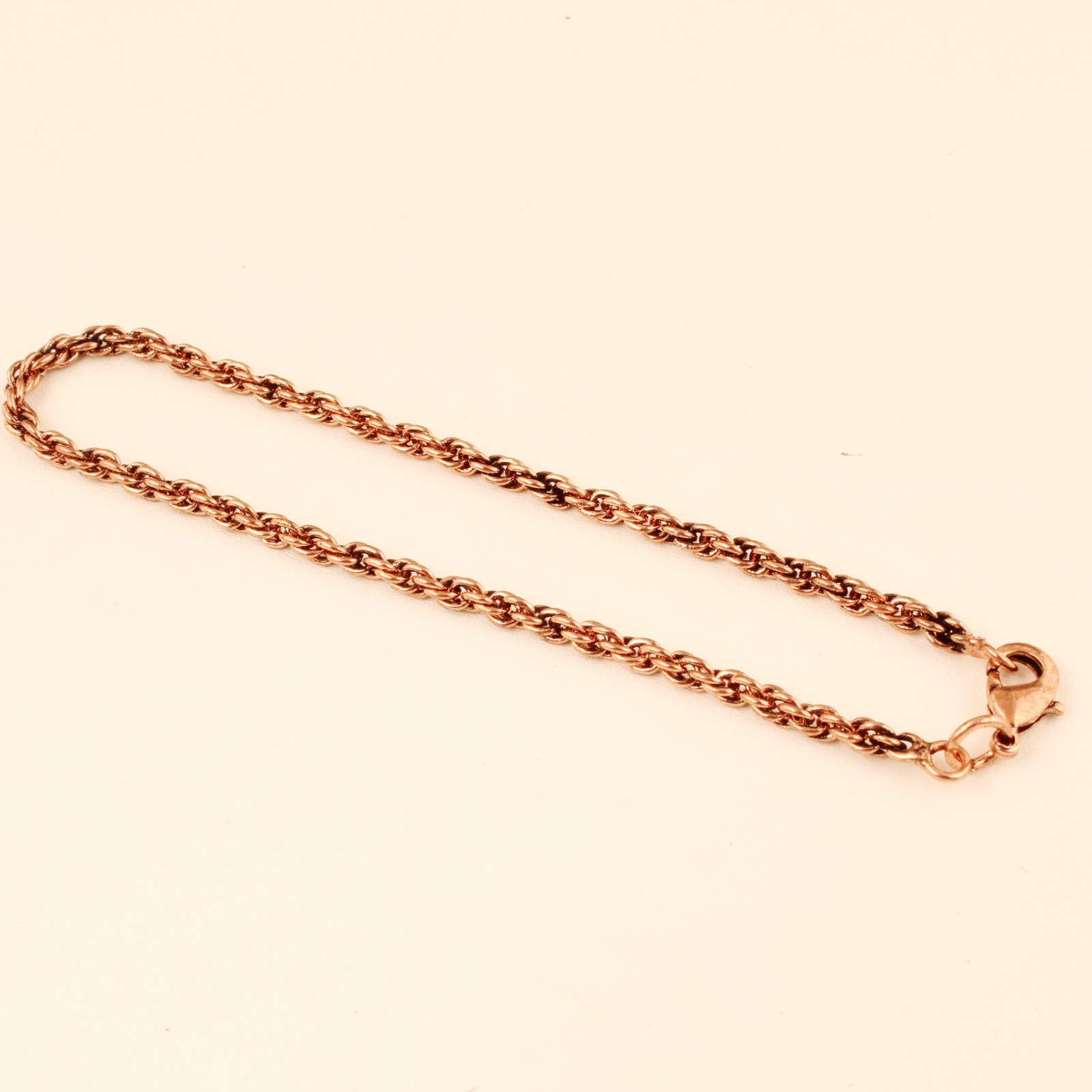 Pure Copper Rope Chain Anklet for Women, Handmade Copper Anklet