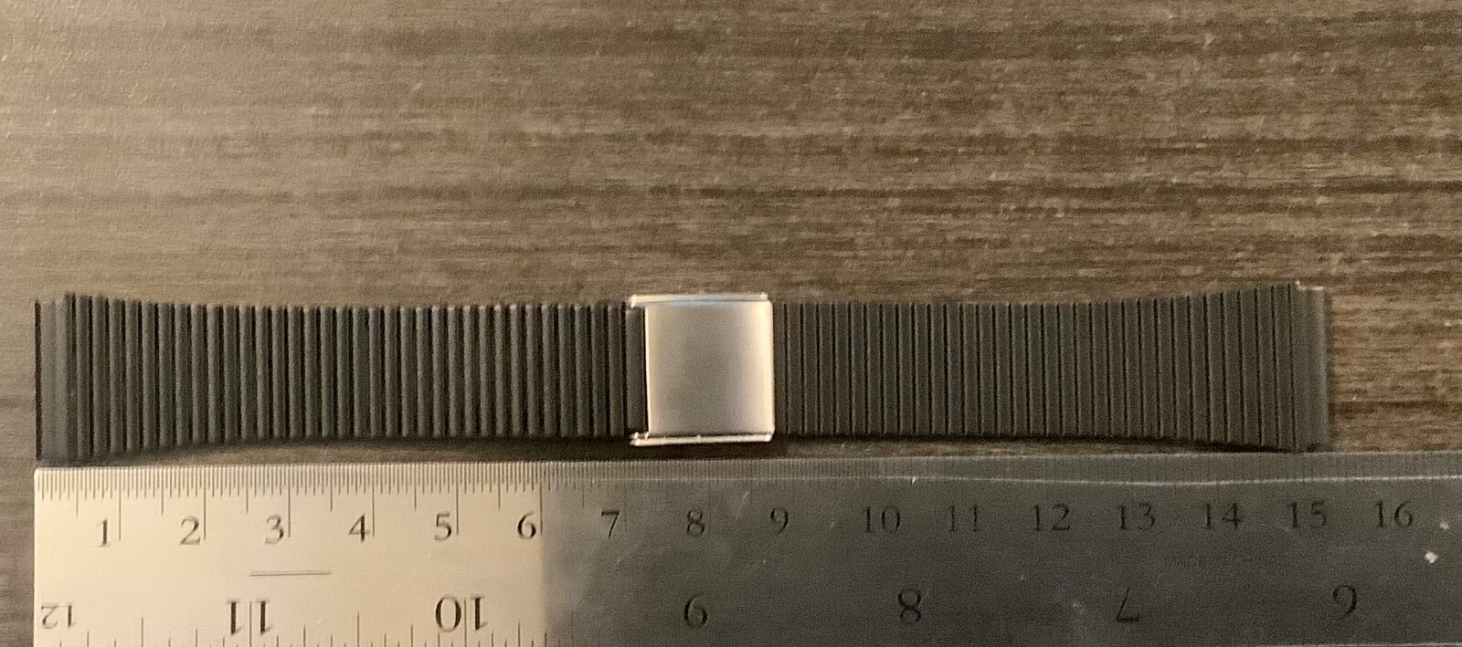 Speidel Flip Clasp PVD Coated 2 Piece Vintage Watchband 19mm Straight End NOS