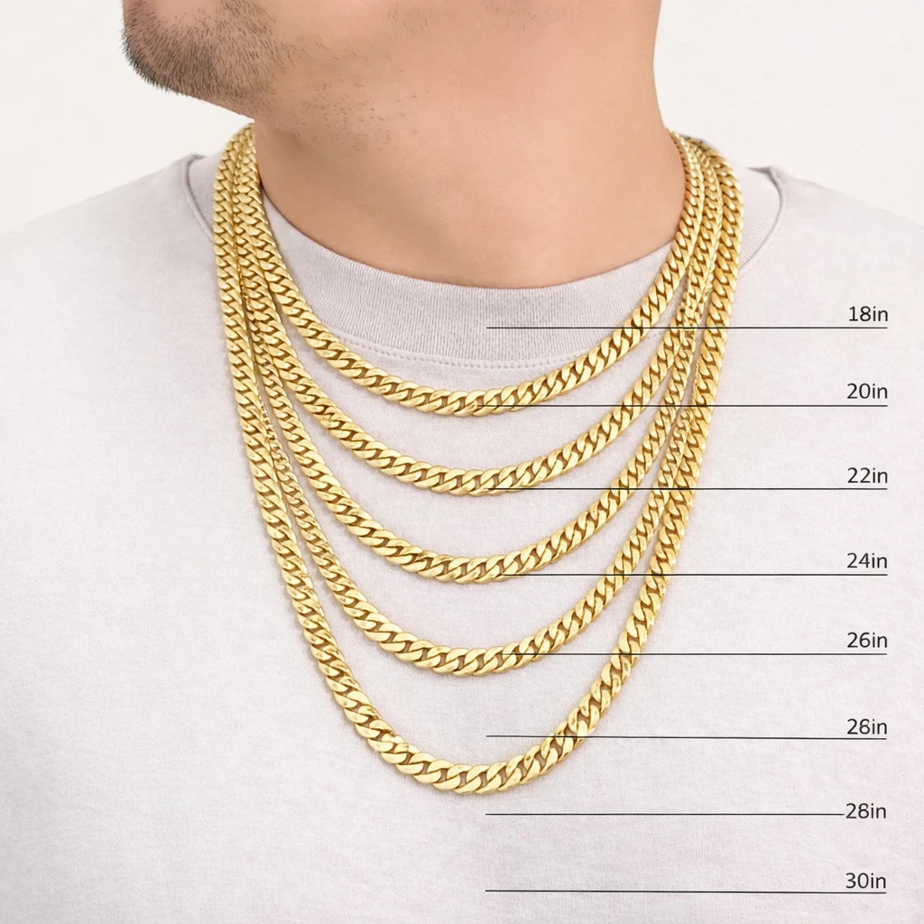 Real 10k Yellow Gold Head Charm Miami Cuban 24″ Chain Necklace