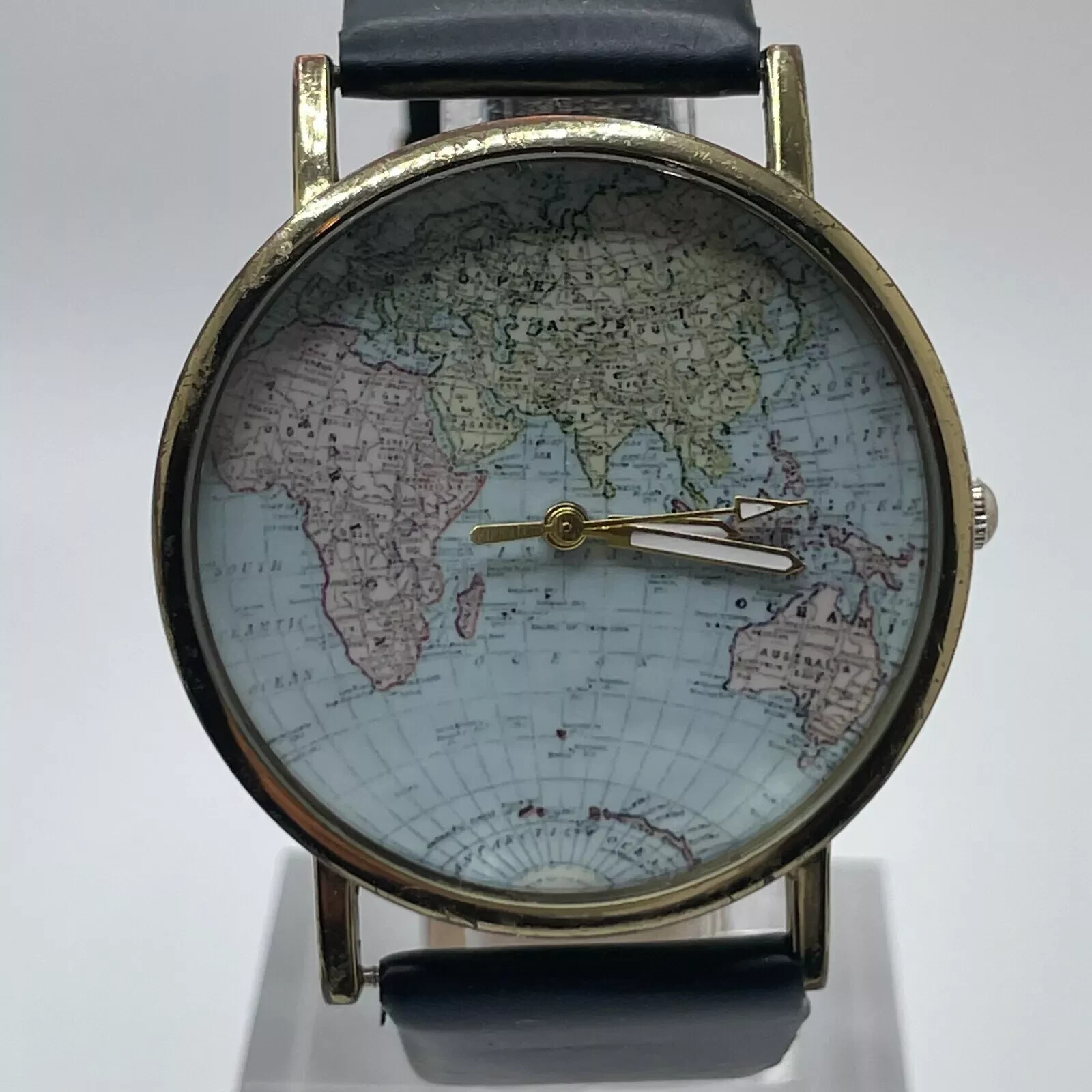 World Map Watch Eastern Hemisphere Unisex 38mm Case Africa Oceania Asia Quartz