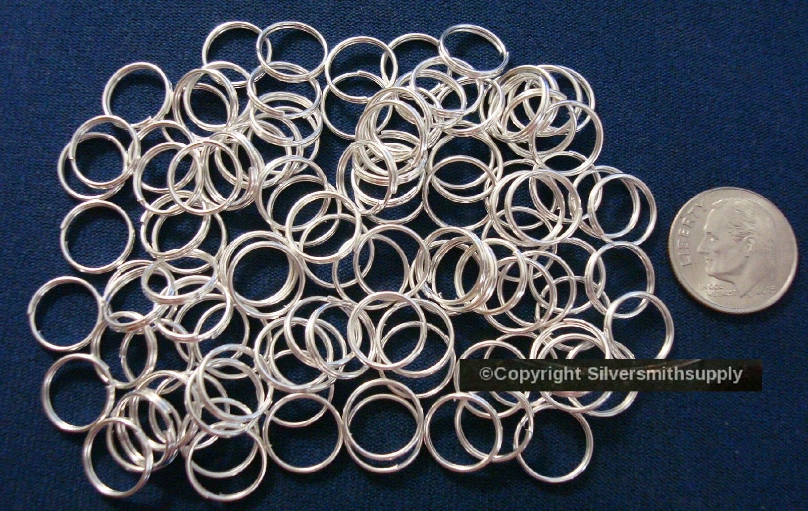 Split rings 10mm silver plated split rings, clasp, jump rings 100 pcs FPC272