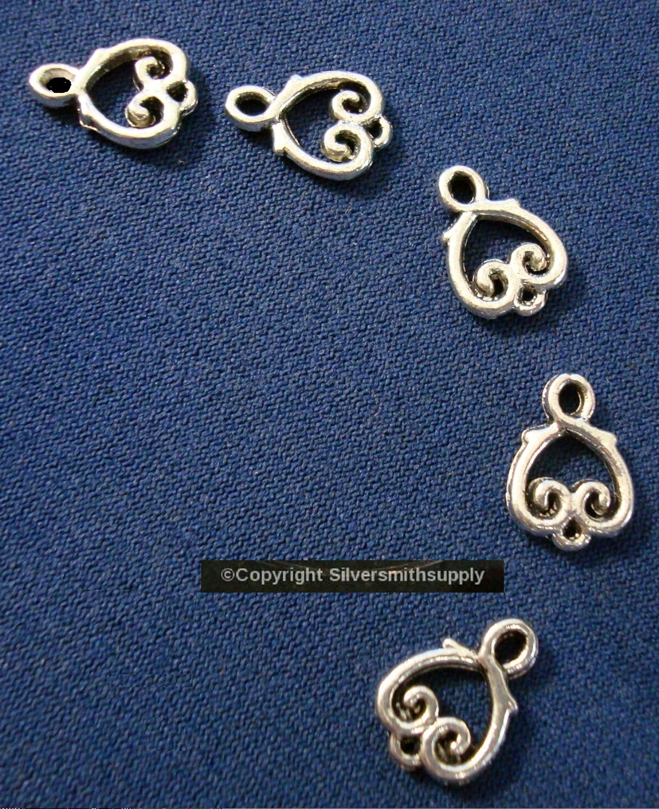 Victorian jewelry style 14x10mm links antique silver plated zinc 5 pcs fpl005