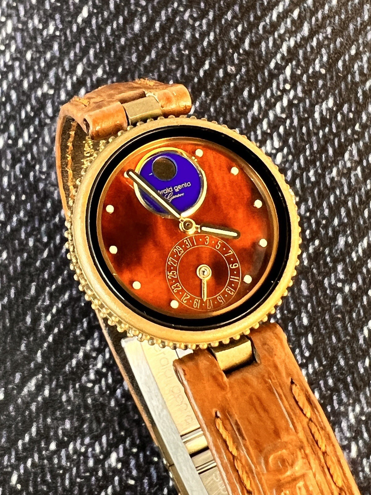 Gerald Genta Gefica Lady Ref.2939.7 Case Gold Plated 26mm Original Strap/ Deplo