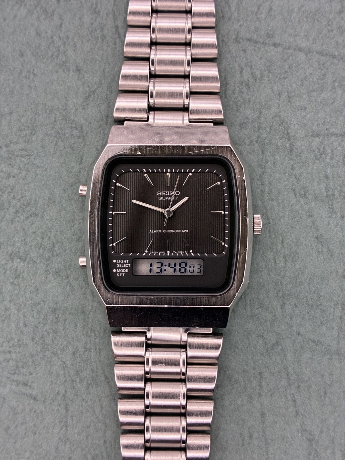 Vintage Seiko Duo Display Quartz Watch / H601-524A / JDM / Ana-Digi / Dec 1987