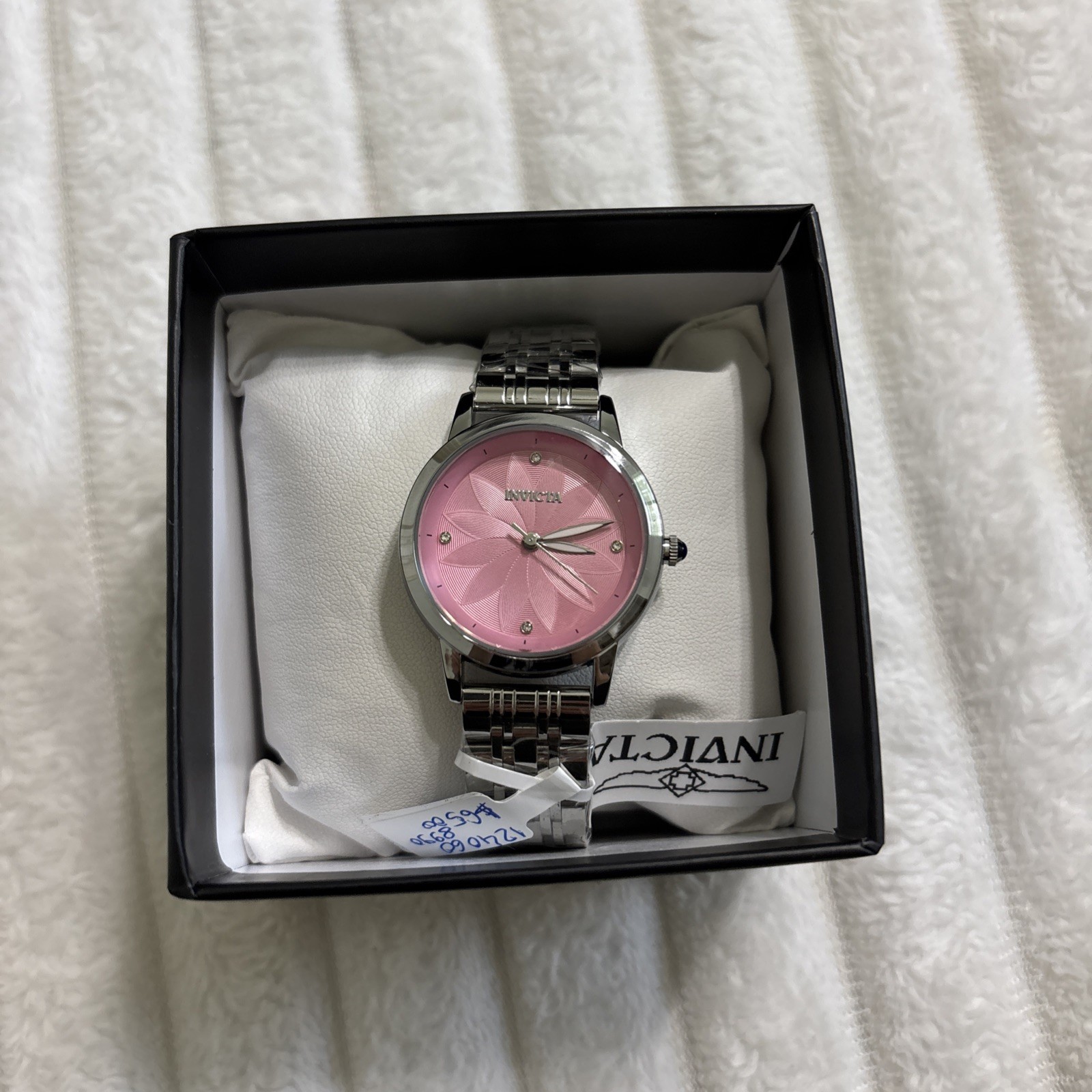 New Invicta Pink Tigerlily Wildflower Women’s Watch – 34mm, Silver