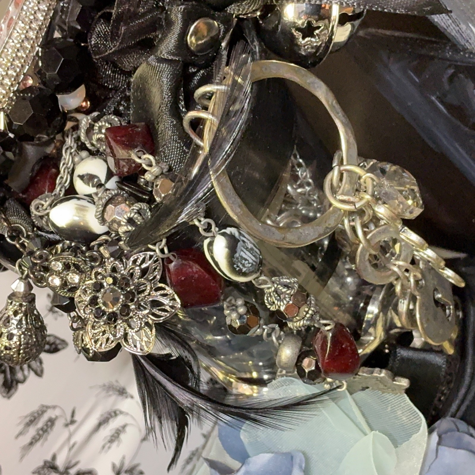 Curted Gothic Jewelry Jars, From Dark Romance- Biker Goth-You Pick