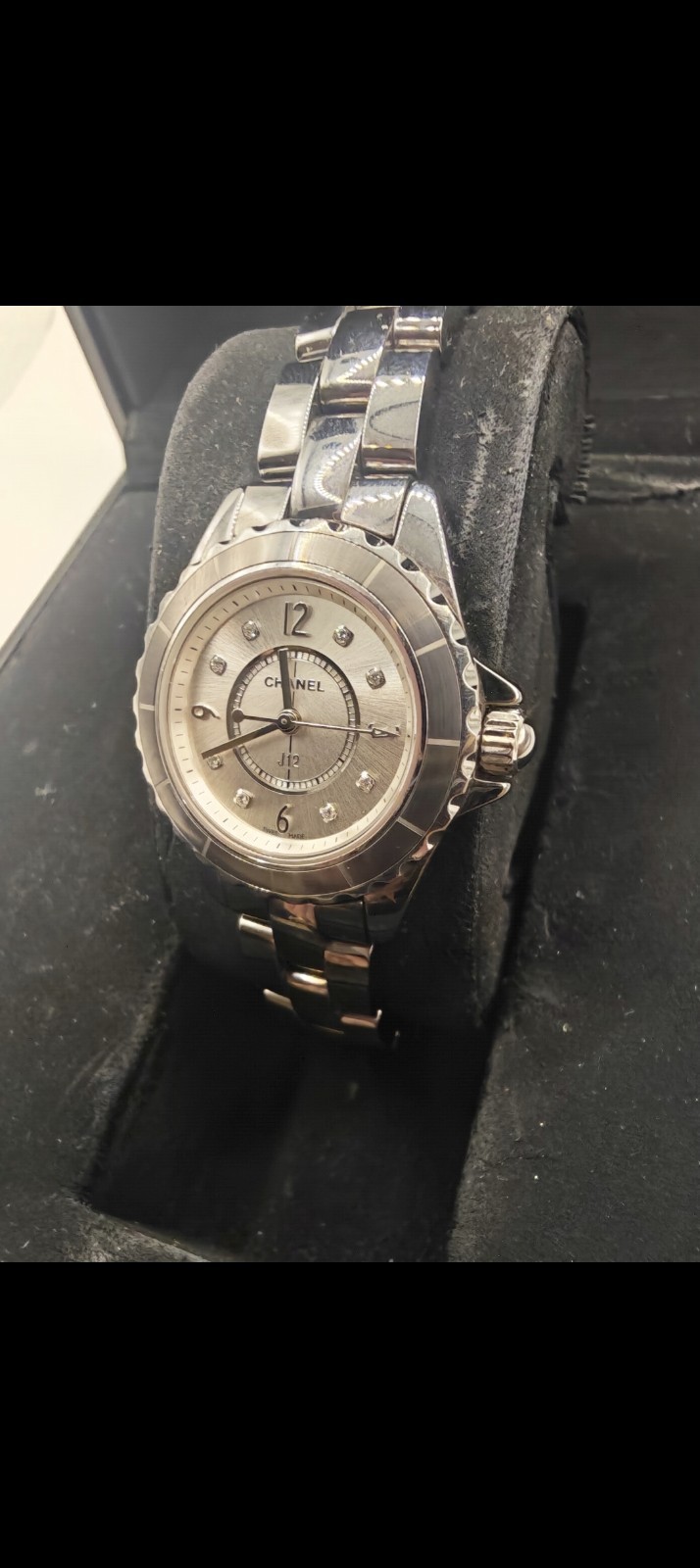 Chanel J12 Chromatic H3401 29mm Quartz 8 Diamond Dial Box & Papers