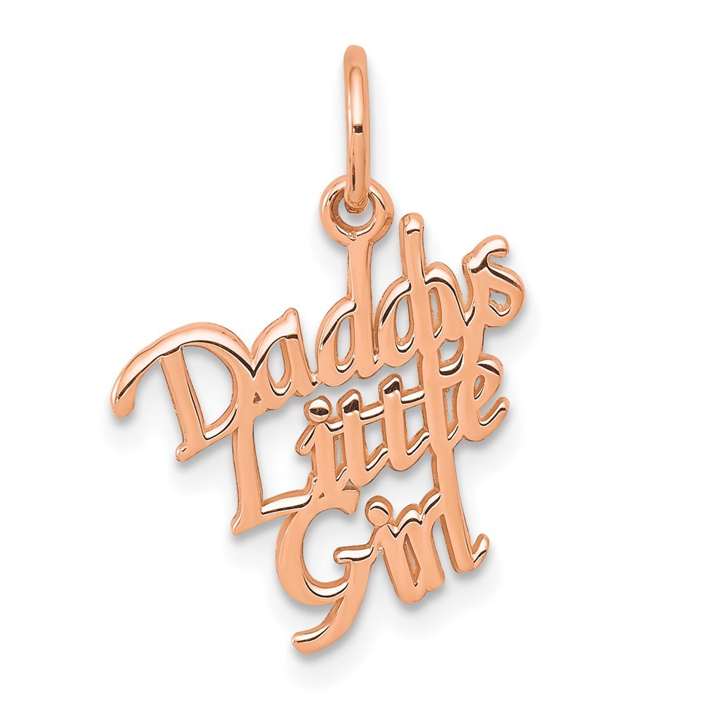 10k Rose Gold “DADDYS LITTLE GIRL” Letter Charm Pendant L 20mm,W 13.45gm