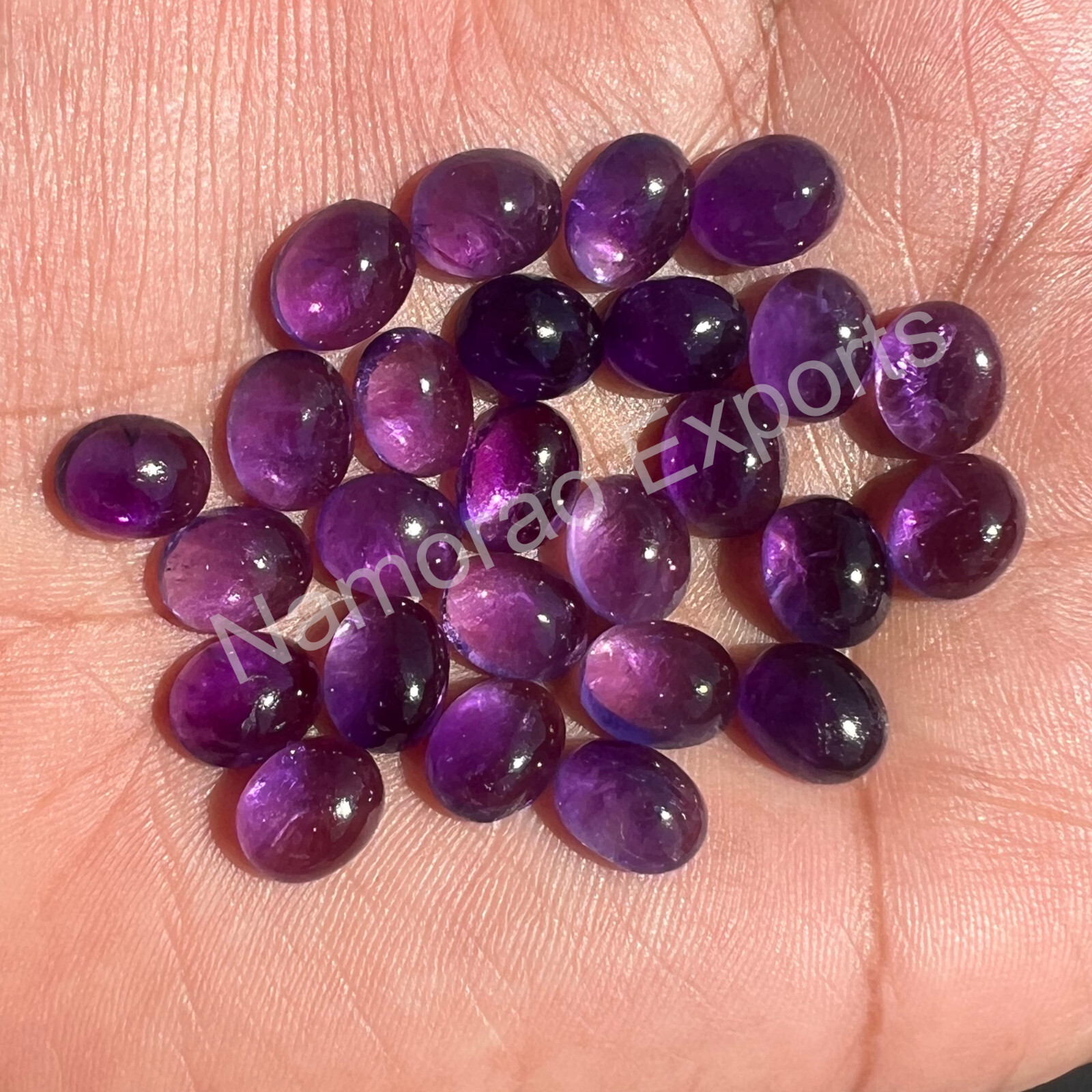 Natural Amethyst Oval 3×5 mm to 15×20 mm Cabochon Loose Gemstone Lot