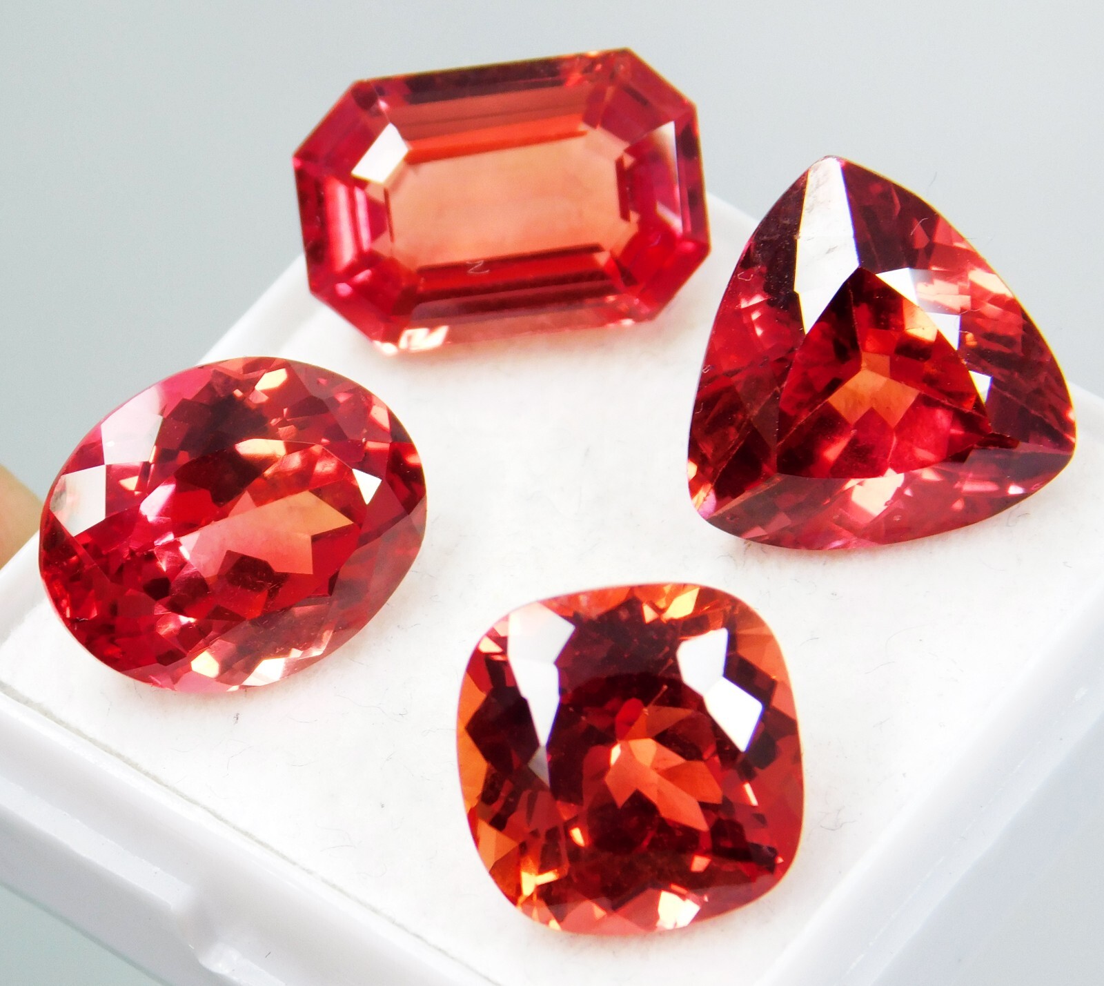 Natural Orange Pink Padparadscha Sapphire 31.50 Ct Certified Mixed Gemstone Lot