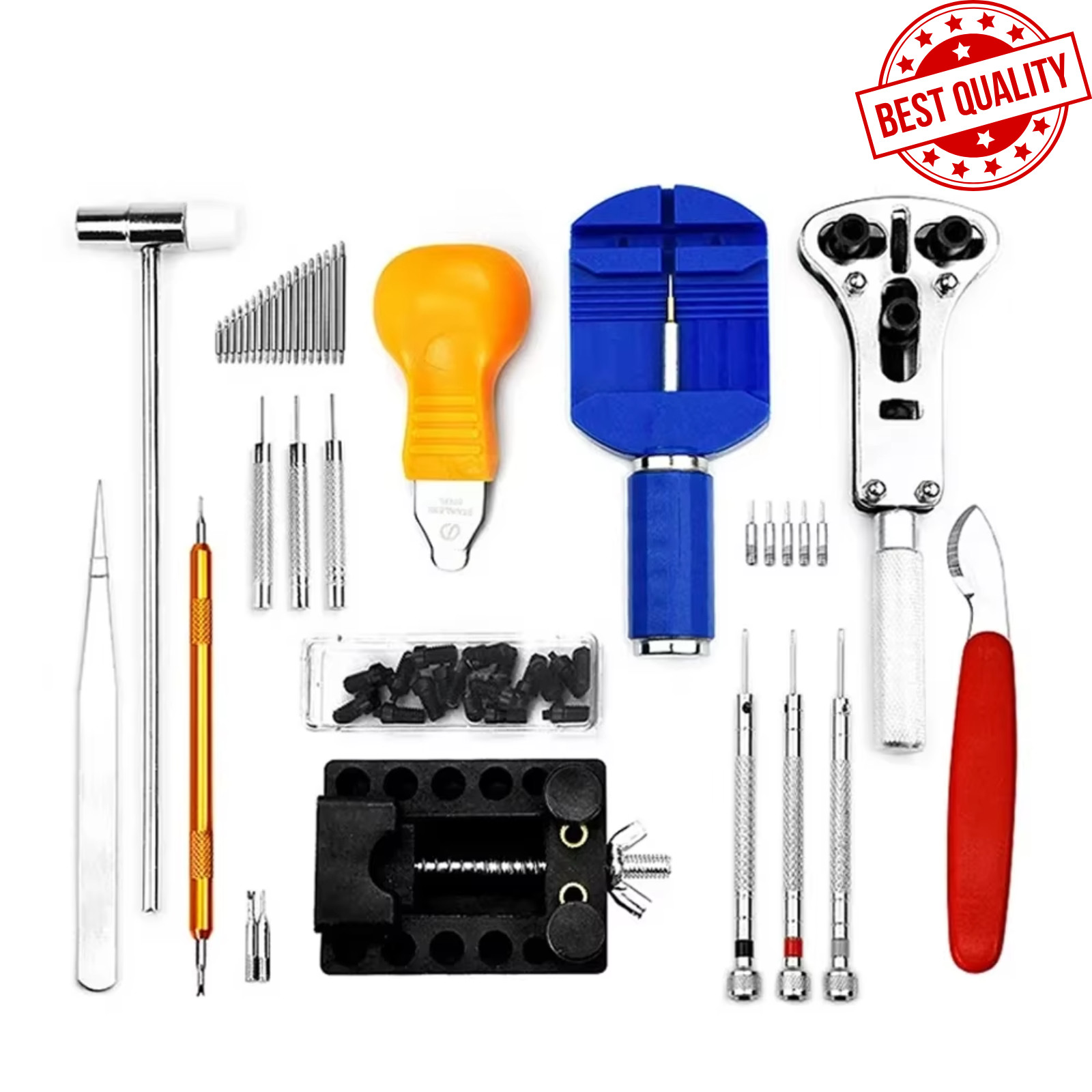 147 Pcs Watch Repair Kit Watchmaker Back Case Remover Opener Link Pin Spring Bar