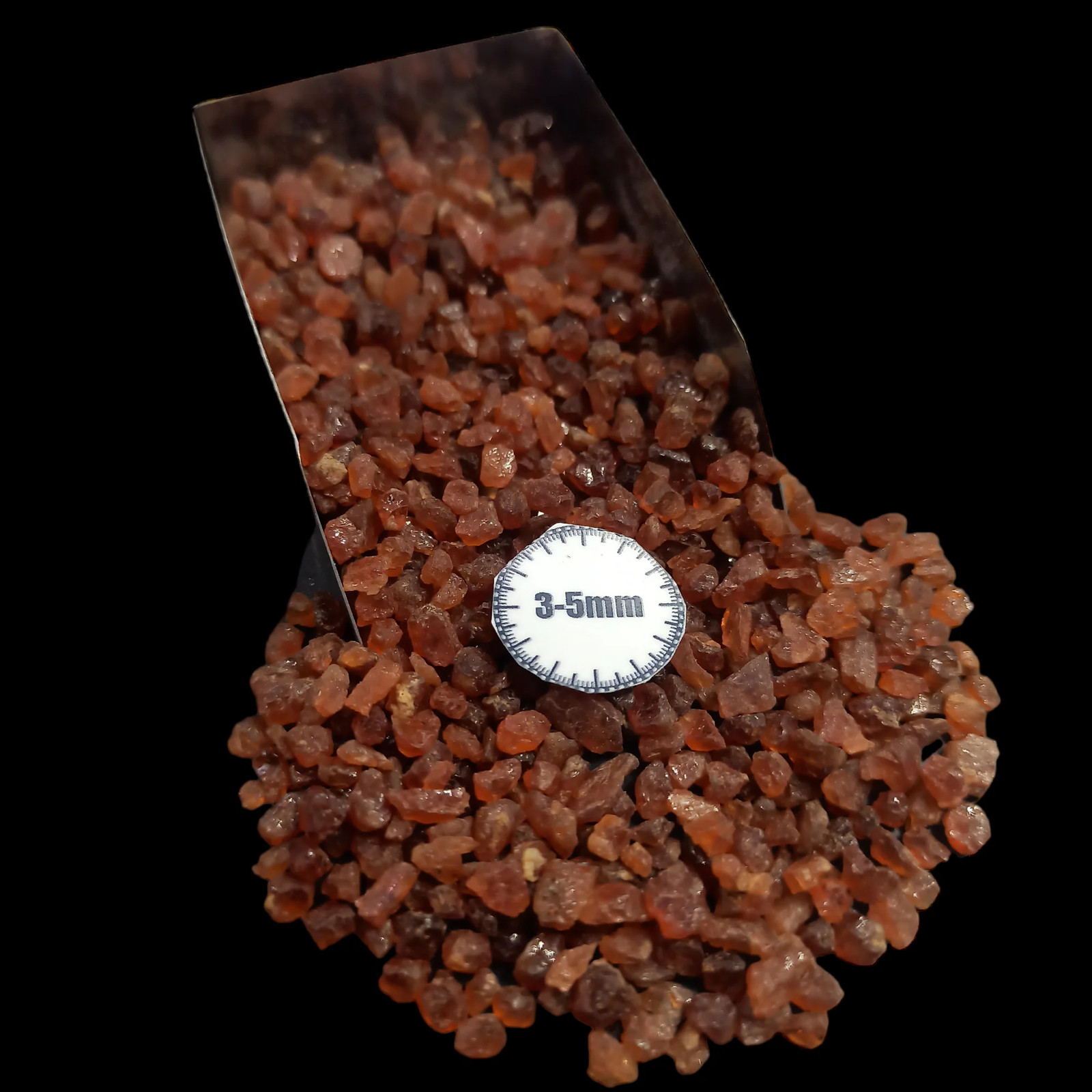 Hessonite Garnet Coarse Gemstone 3-5mm for Bottles Home Decor