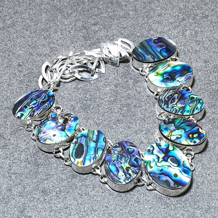Abalone Shell Oval Shape Gemstone Handmade Women’s Jewelry Necklace 18″ SR 6633