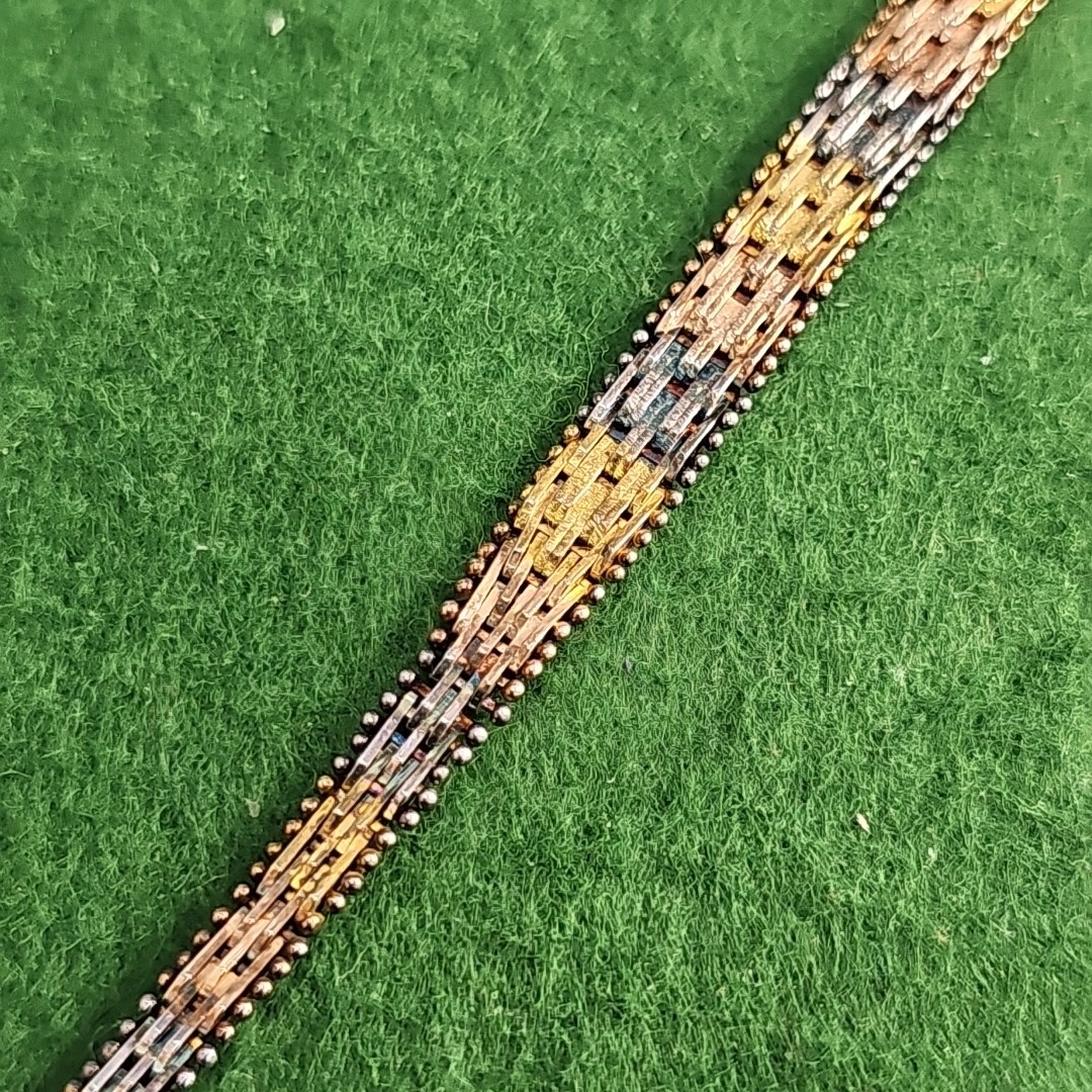 Italy Milor 925 Sterling Silver Multicolor Bracelet 7.25in 11.3g I612