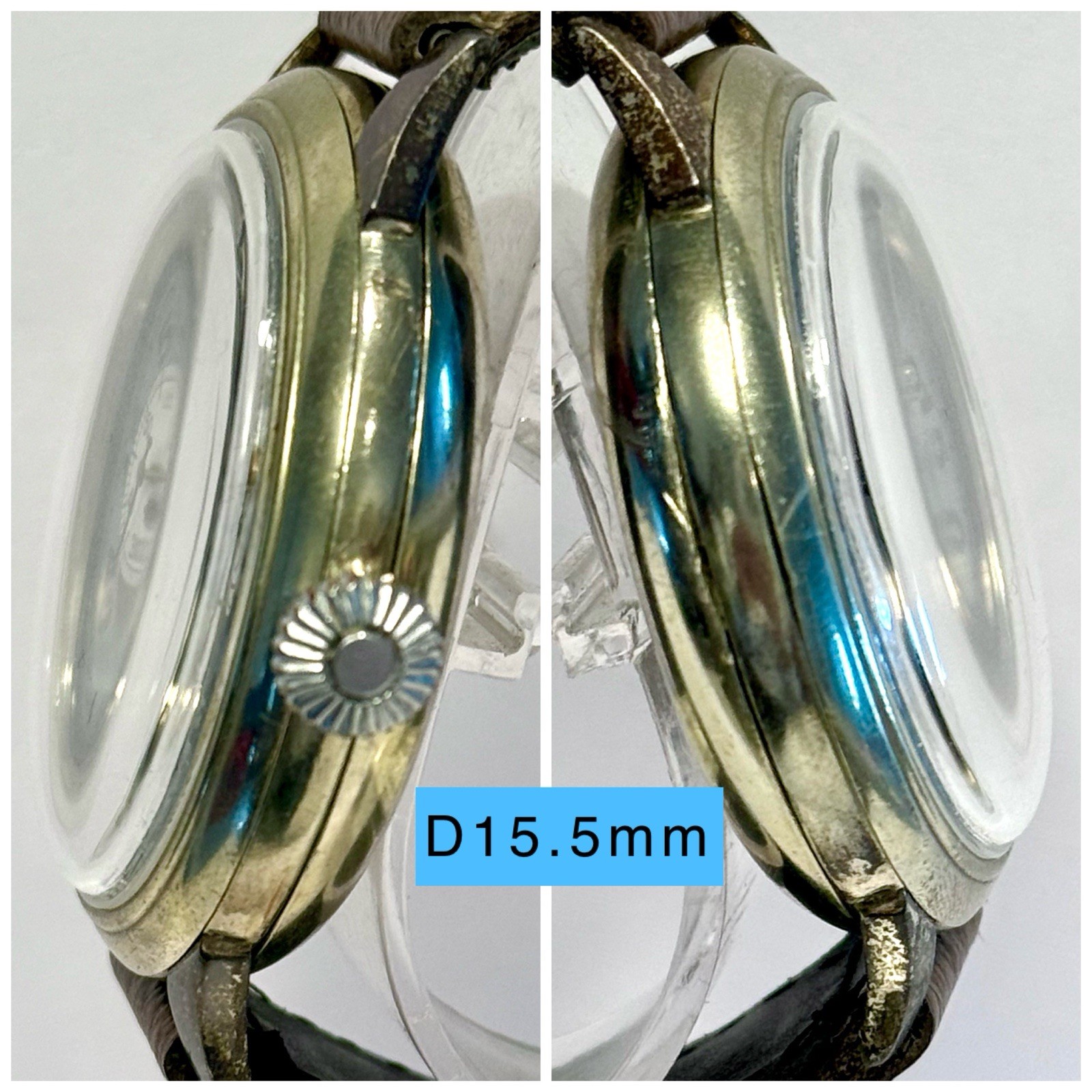 Vintage TRI-Time Regulator Blue/Silvertn Custom MARRIAGE Mechanical Manual Watch