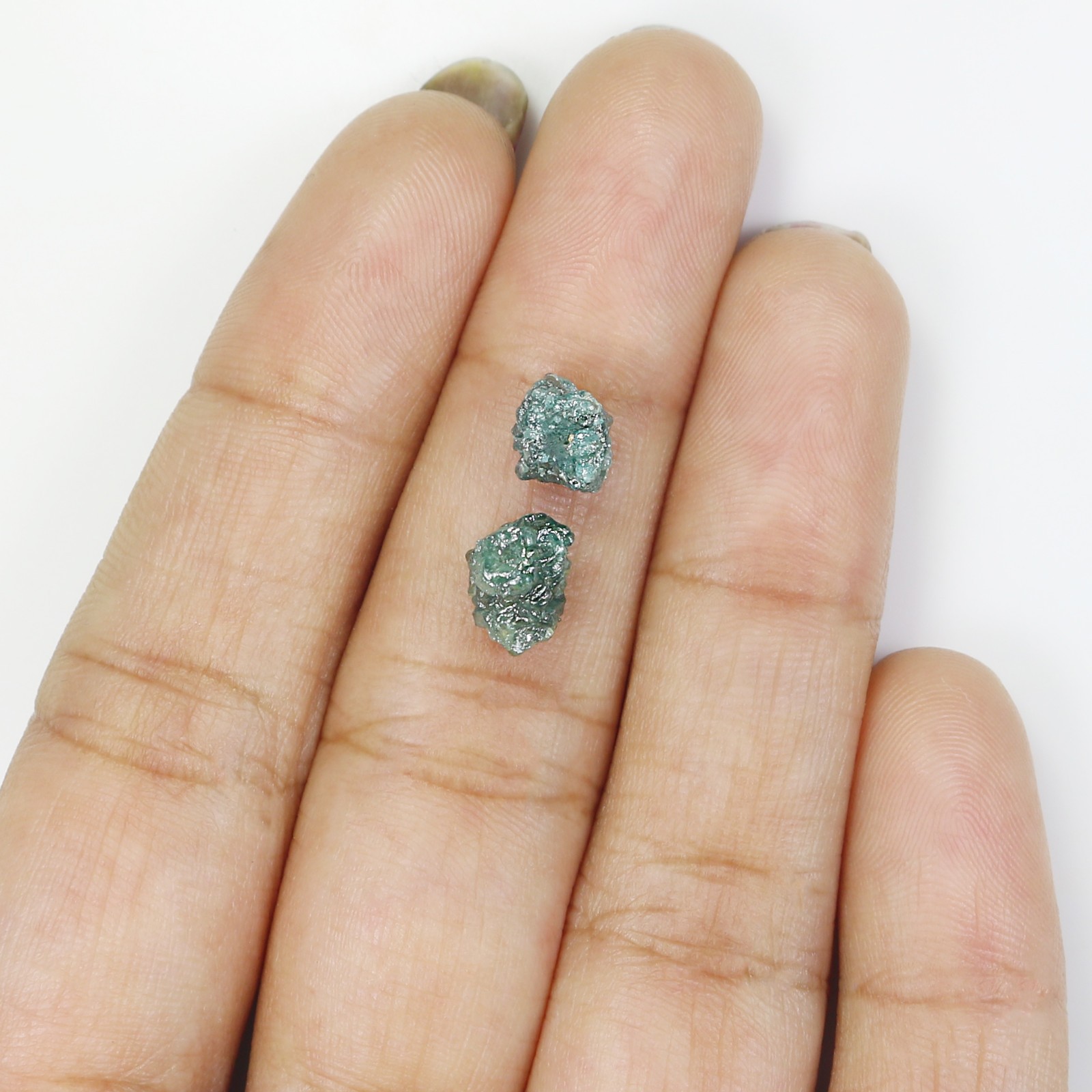 3.89 CT Natural Loose Rough Cut Diamond 6.40 MM Blue Color Rough Diamond NQ677