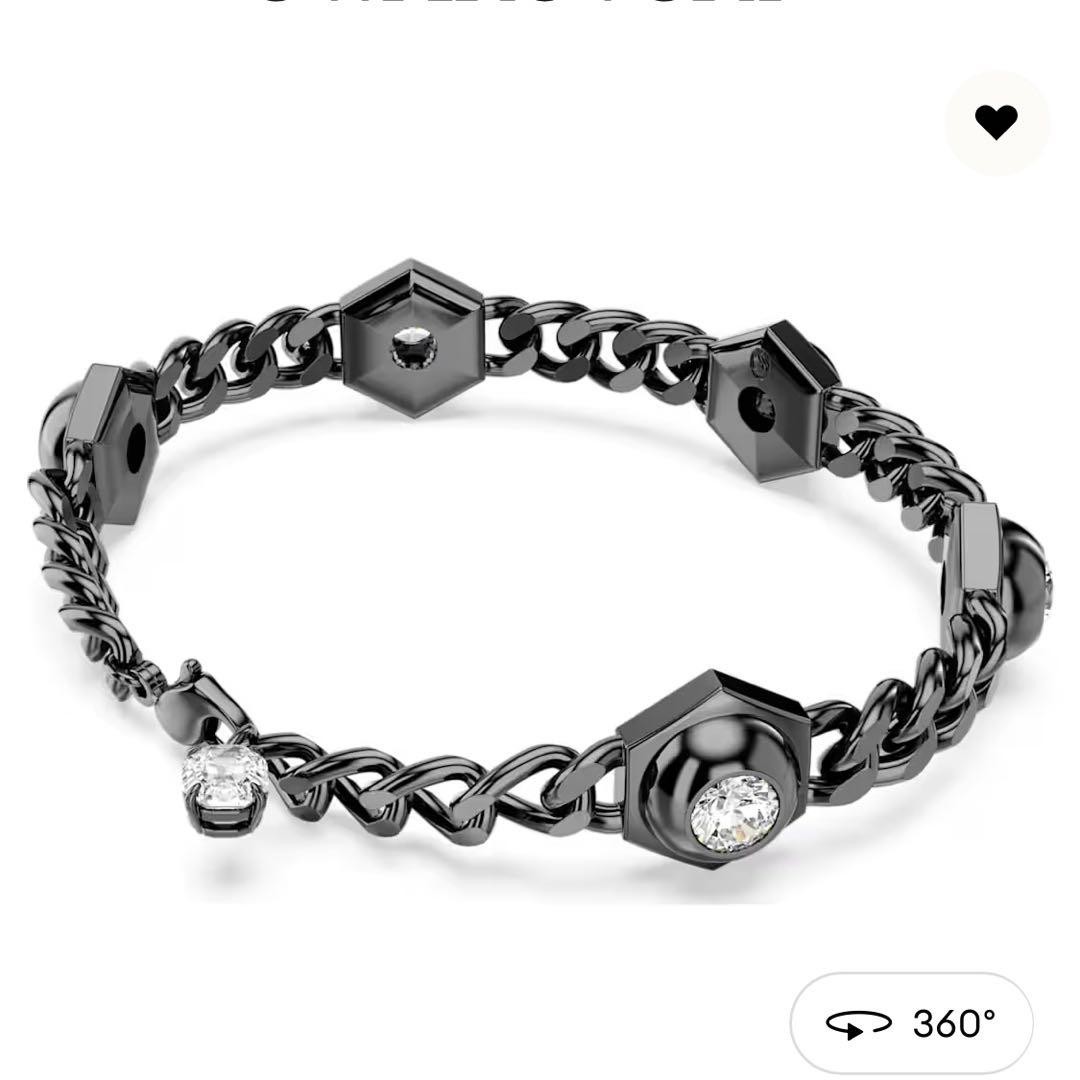 Swarovski Numina Bracelet Black Clear Zirconia Jewelry Used