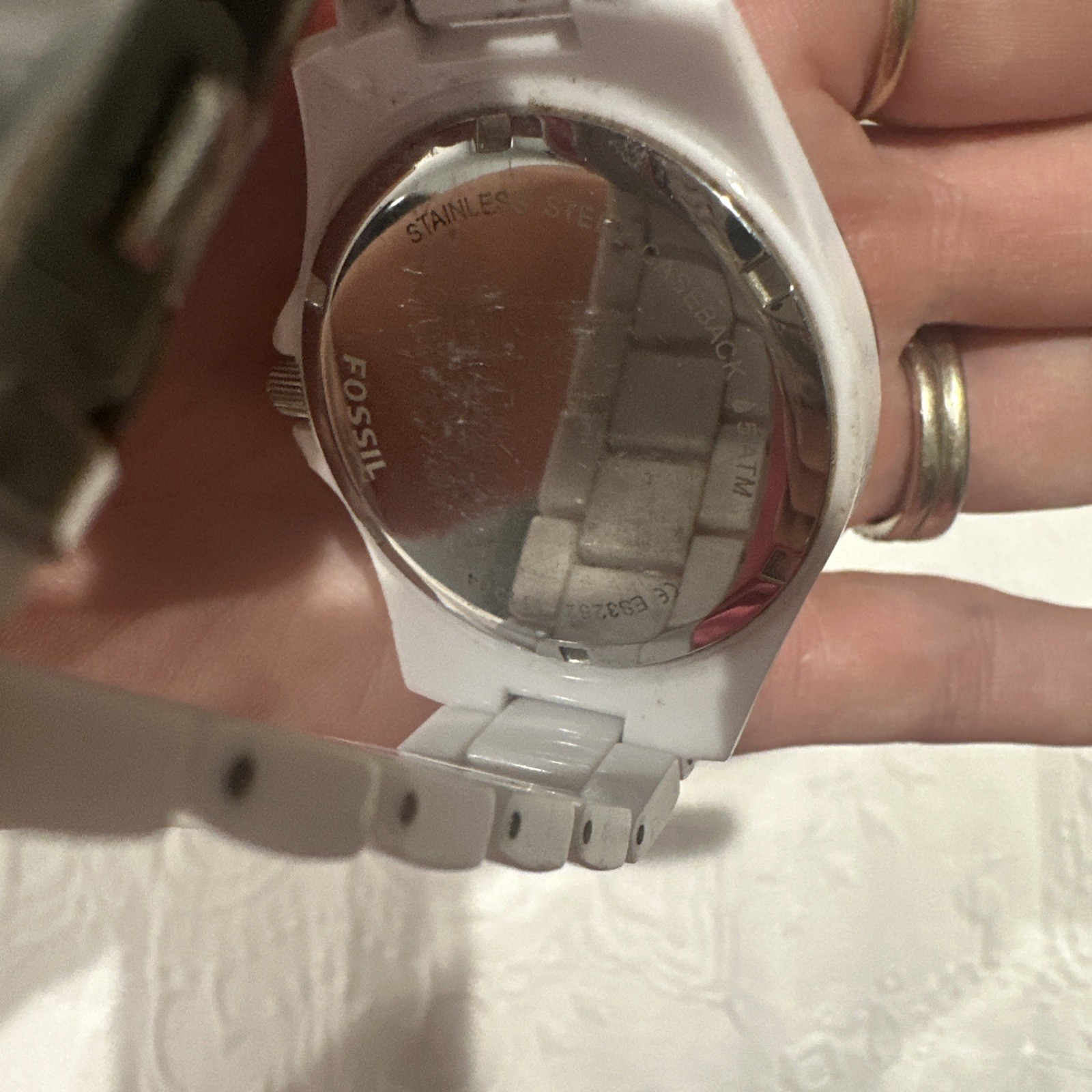 Fossil Riley ES3252 Women’s Resin Analog Dial Quartz Genuine Wrist Watch