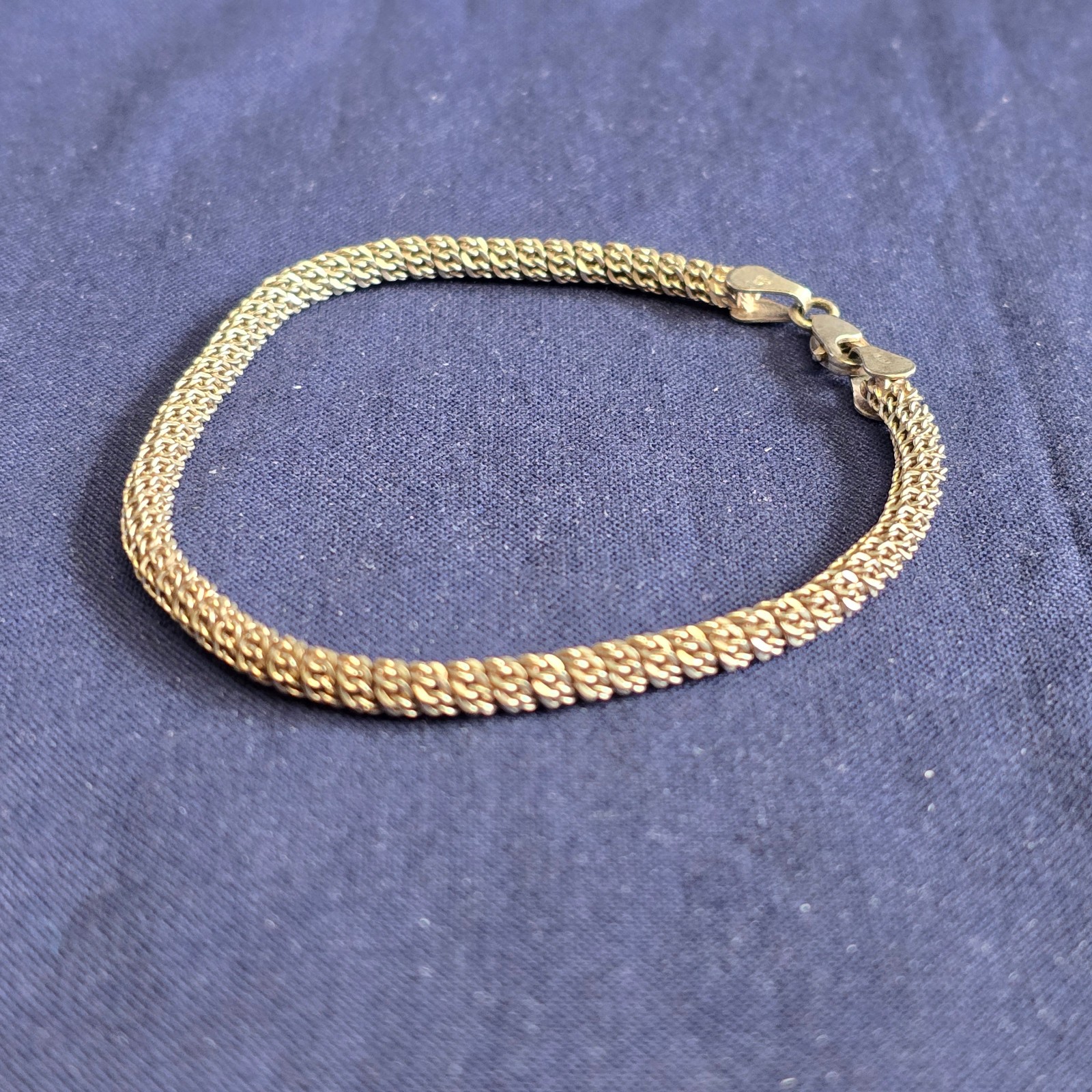 Sterling Silver Bracelet 7.71g Fine Jewelry 7.5″ Unique Chain Lobster Clasp