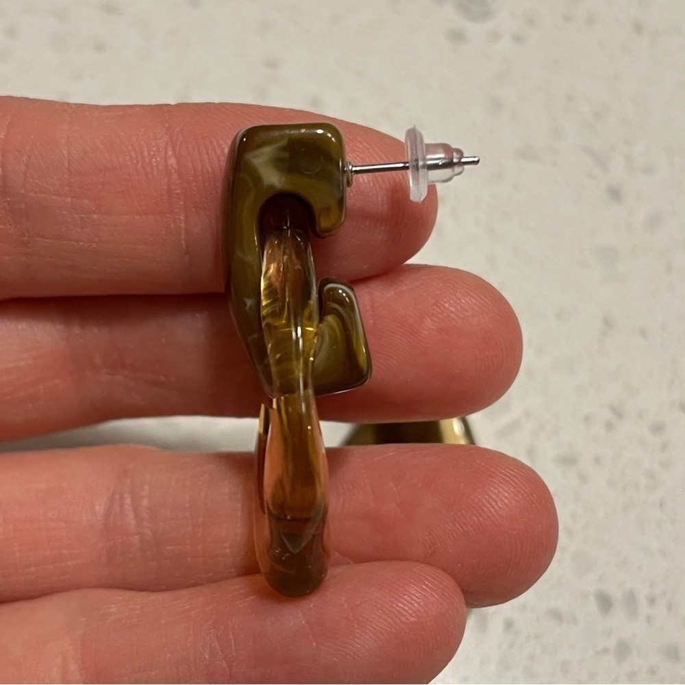 Transparent coffee brown Drop GeometricDangle Earrings
