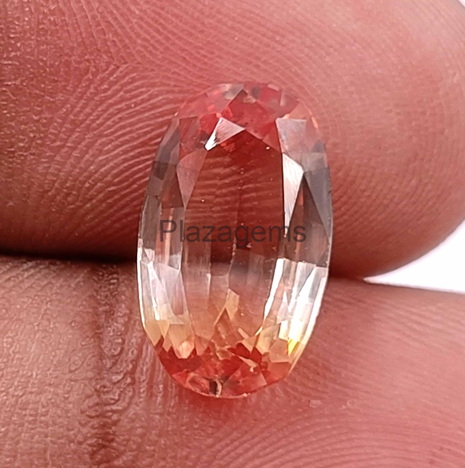 Natural Certified 5.65 Ct Sri Lanka Oval Cut Peach Sapphire Loose Gemstone 4JKG