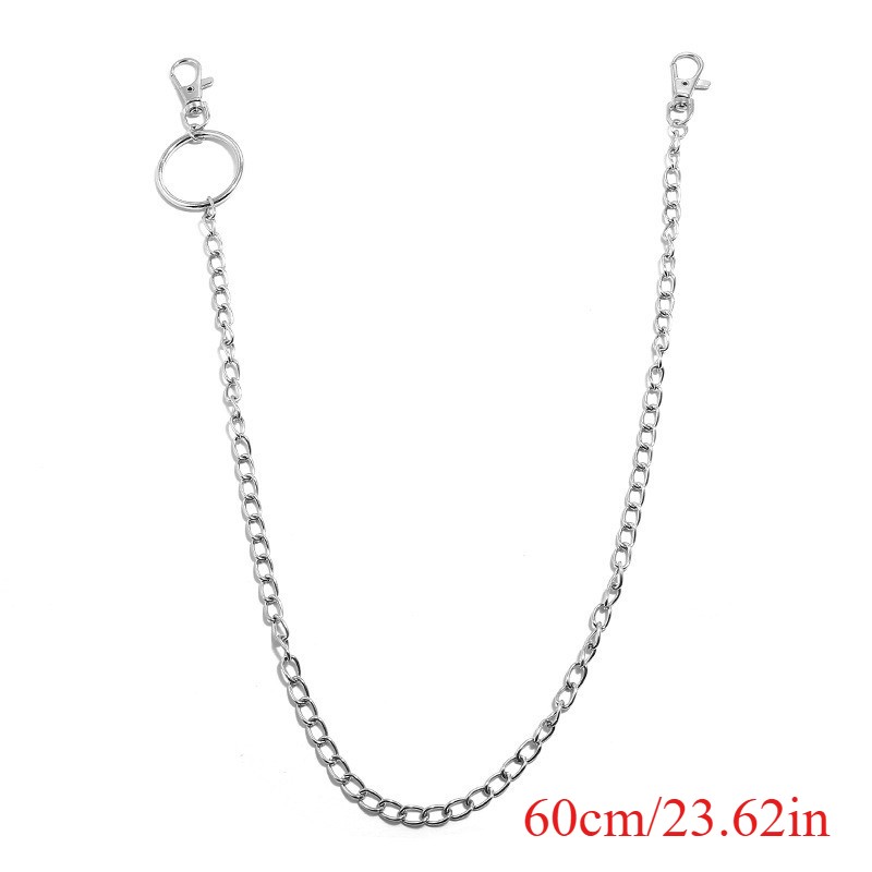 Silver Layered Trouser Chains Vintage Punk Hip Hop Waist Chain Street Accessory