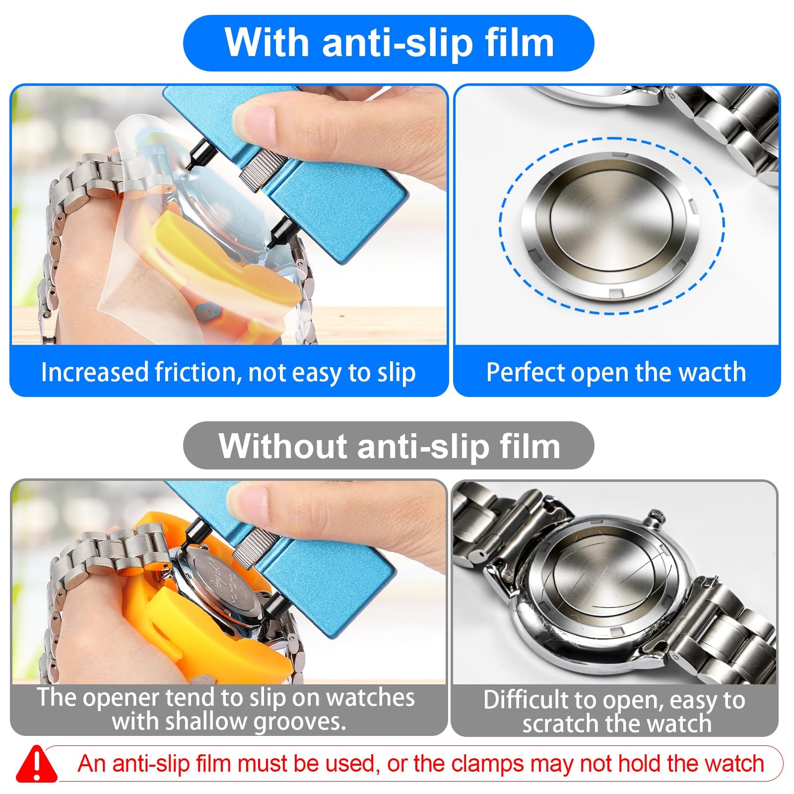 JOREST Watch Battery Replacement Tool Kit, Wrench Back Remover for Blue