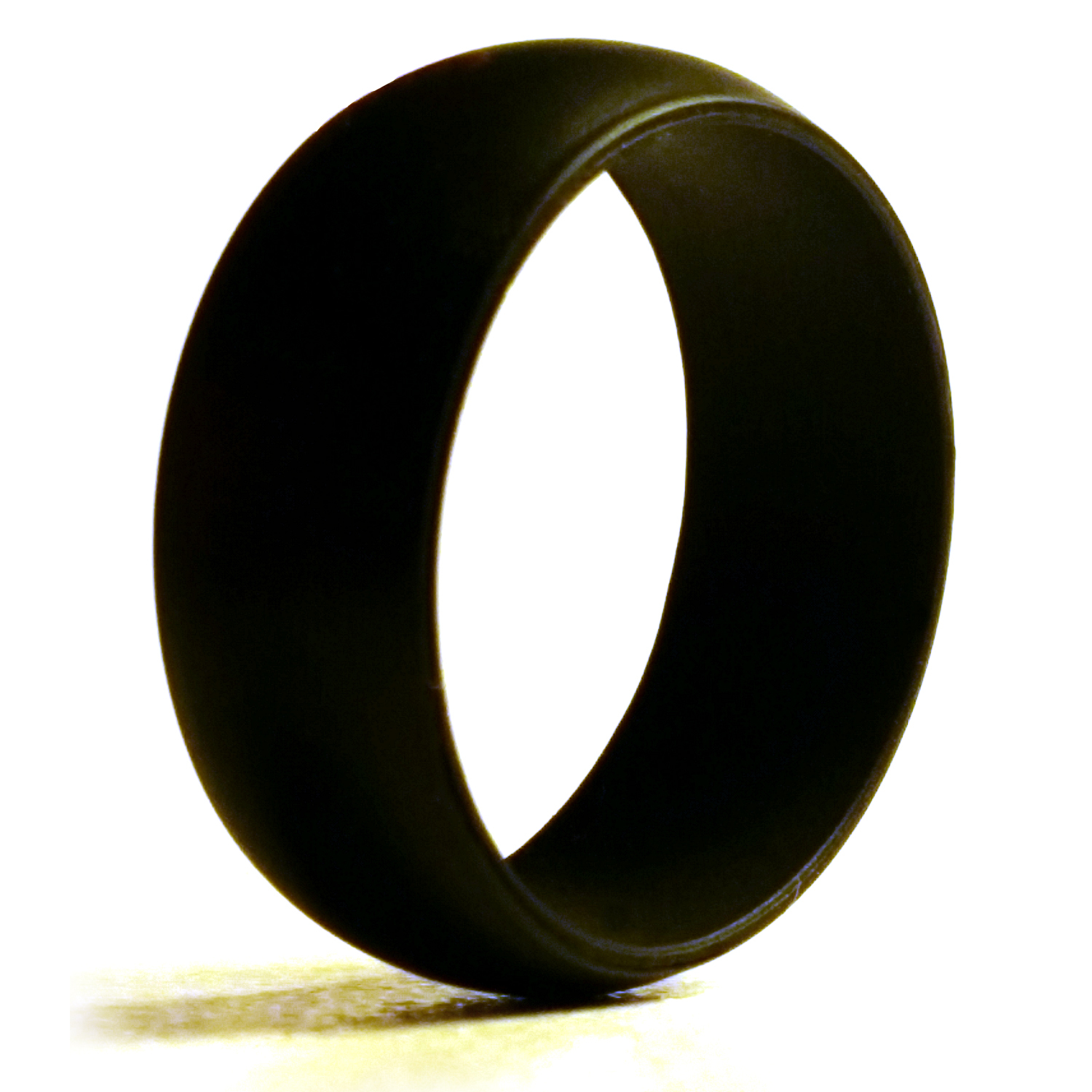 5 Pack of Men’s Black Silicone Wedding Ring Bands (Sizes 8 – 13) For Active Men