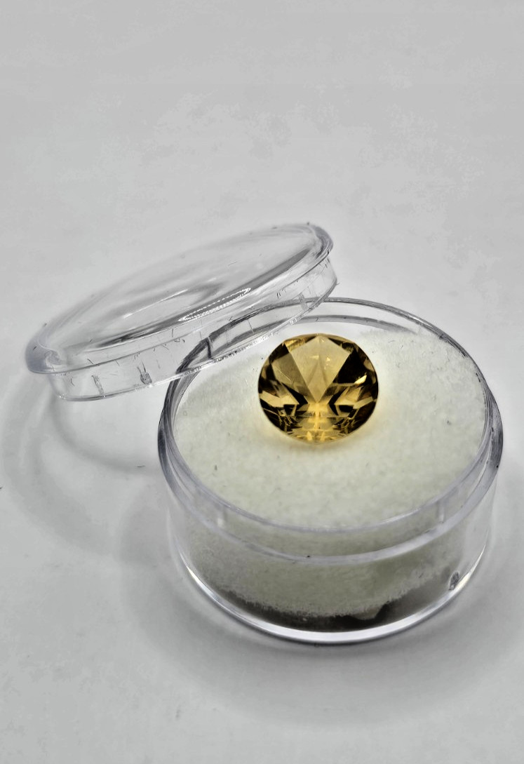 Gorgeous .70 Carat Natural Citrine Round Star Faceted 10.2×6.9mm | Gemstone Box