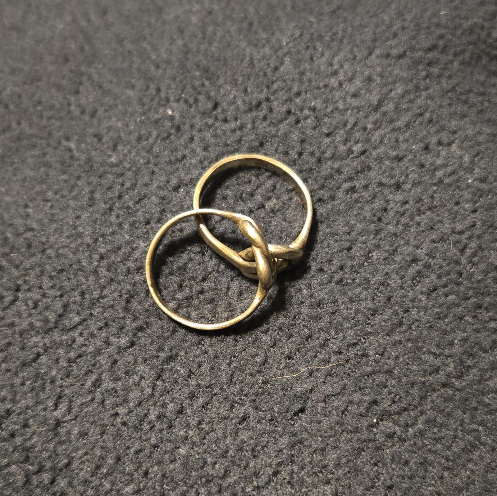 Vintage 925 Sterling Silver Celtic Knot Band Double Love Knot Ring Size 7