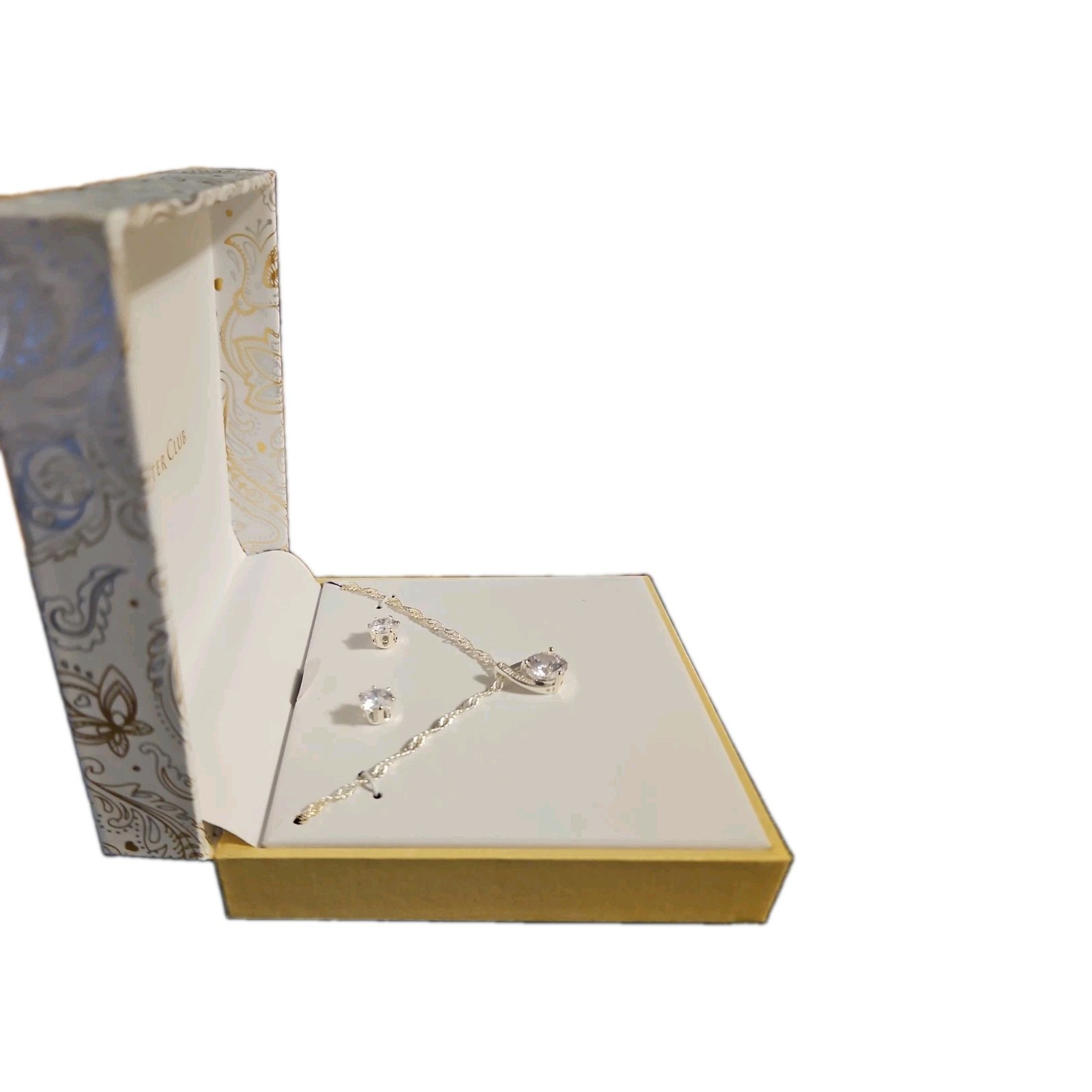 Charter Club Silver-Tone Crystal Pendant Necklace & Stud Earrings Set