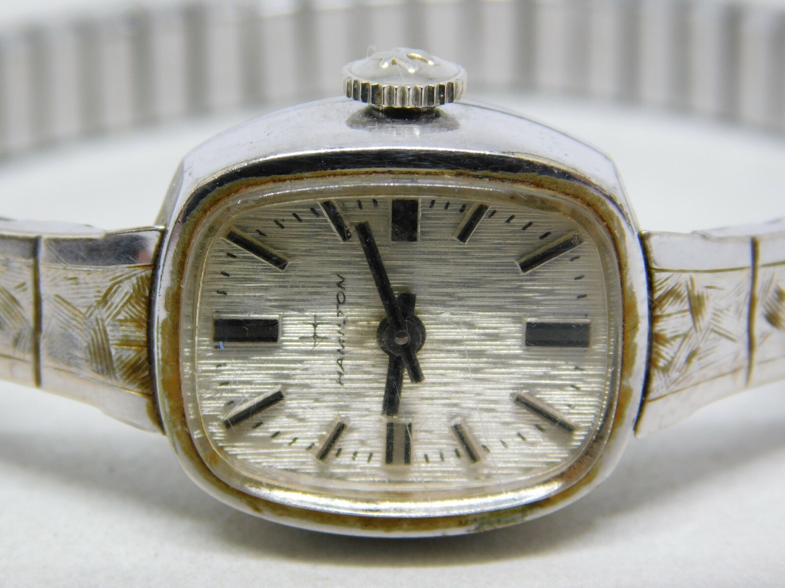 Vintage Hamilton 843576 10 K RGP Wind-Up Analog Ladies Watch Sz. 6”