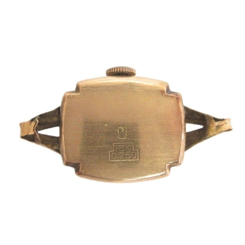 MOERIS 18K 750 watch case only hand wound 17 jewels Swiss made total 7g junk