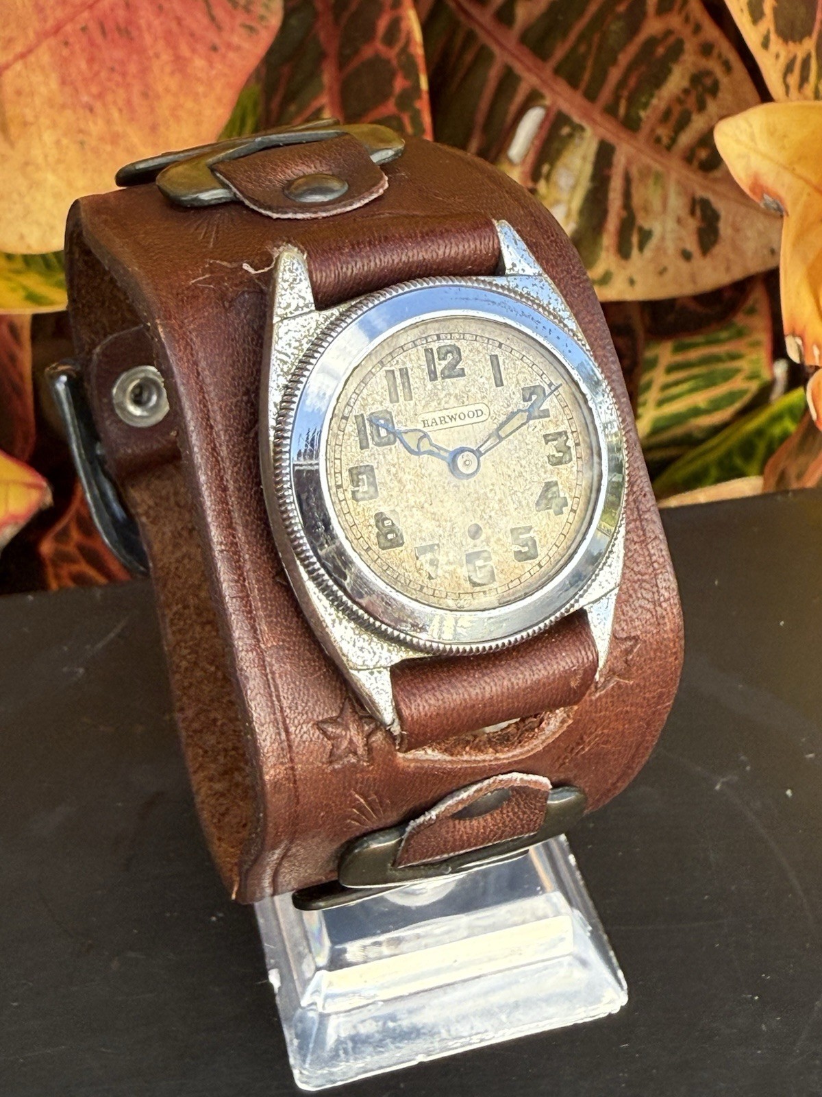 Rare Vintage 1920s Harwood Bumper Automatic 15J 30mm Watch Estate Sale Runs