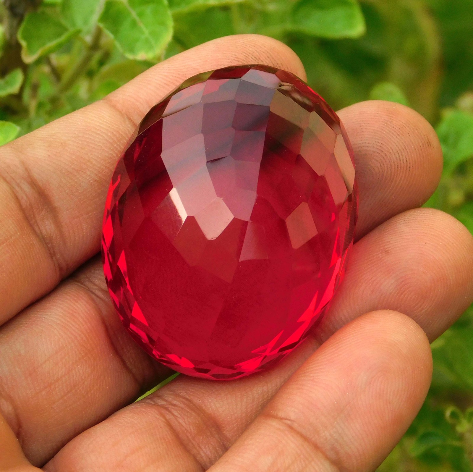 206.25cts. Natural Oval Cut Translucent Madagascar Red Ruby Loose Gemstone